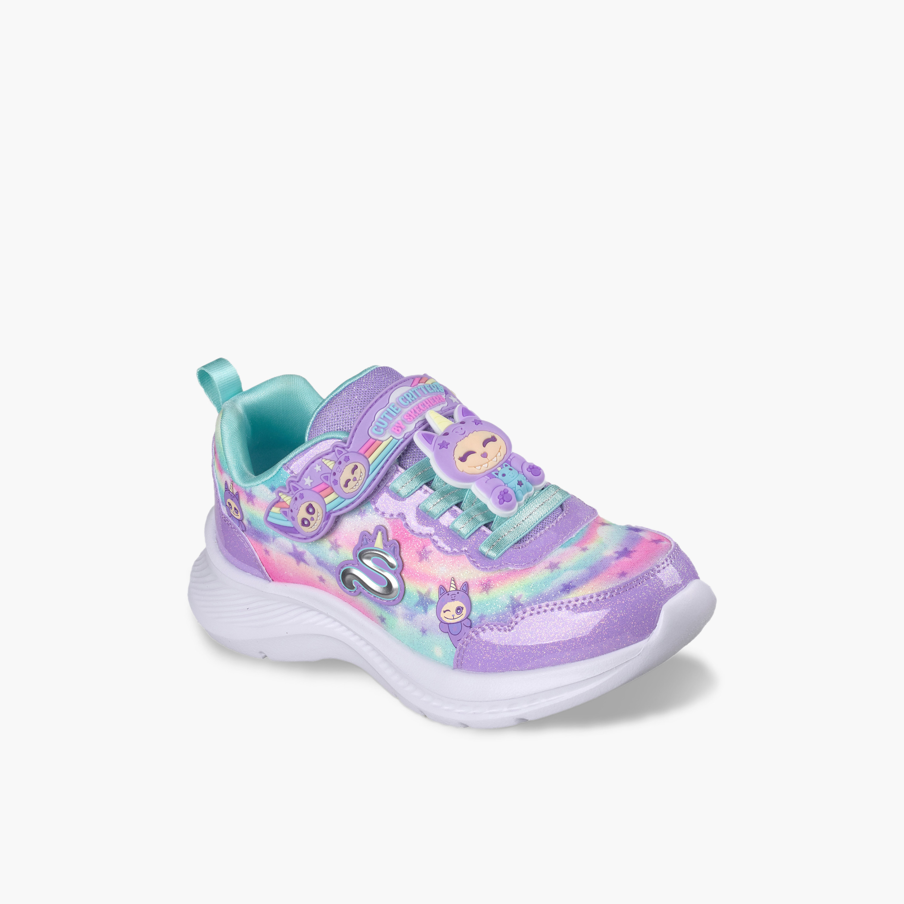 حذاء سنيكرز طول الكاحل بشريط إغلاق جامبسترز للفتيات من سكيتشرز-girls-shoes-sneakers-image-1