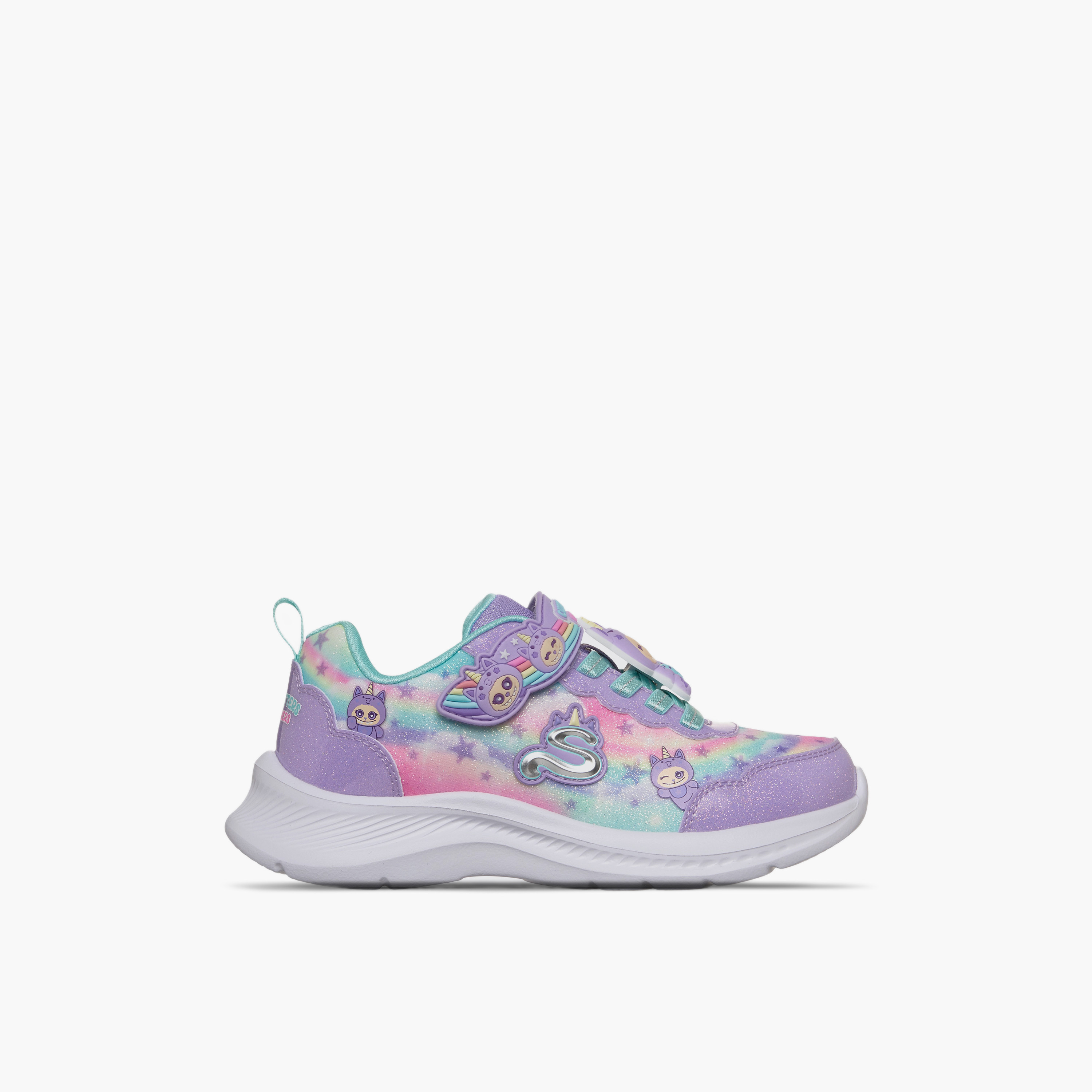 حذاء سنيكرز طول الكاحل بشريط إغلاق جامبسترز للفتيات من سكيتشرز-girls-shoes-sneakers-image-2
