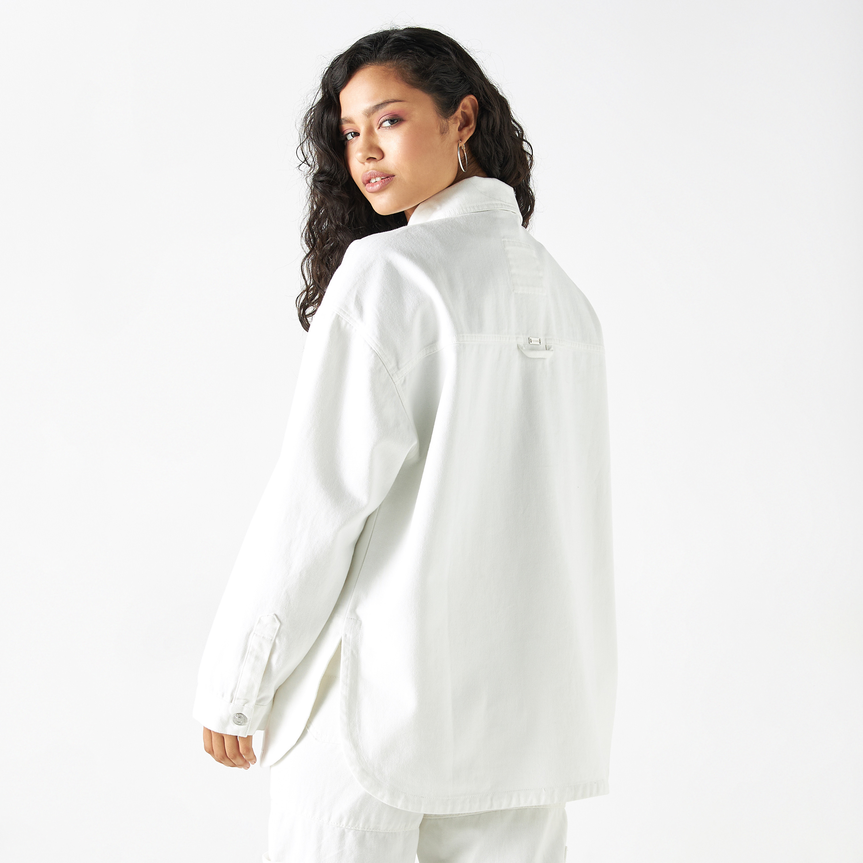 Lee Cooper Denim Shirt with Long Sleeves and Pockets-women-clothing-shirtsandblouses-shirts-image-8