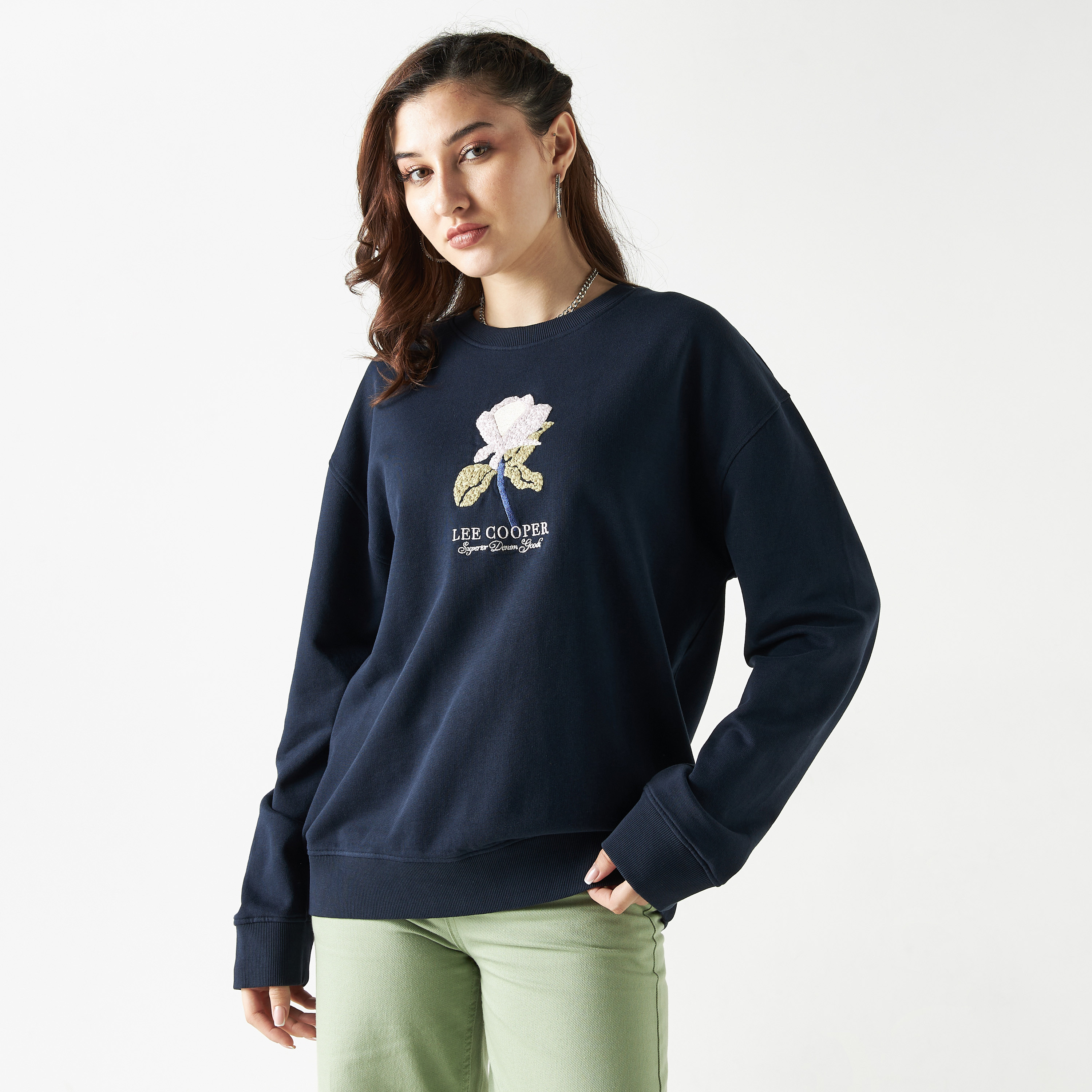 Embroidered sweatshirts for ladies hotsell