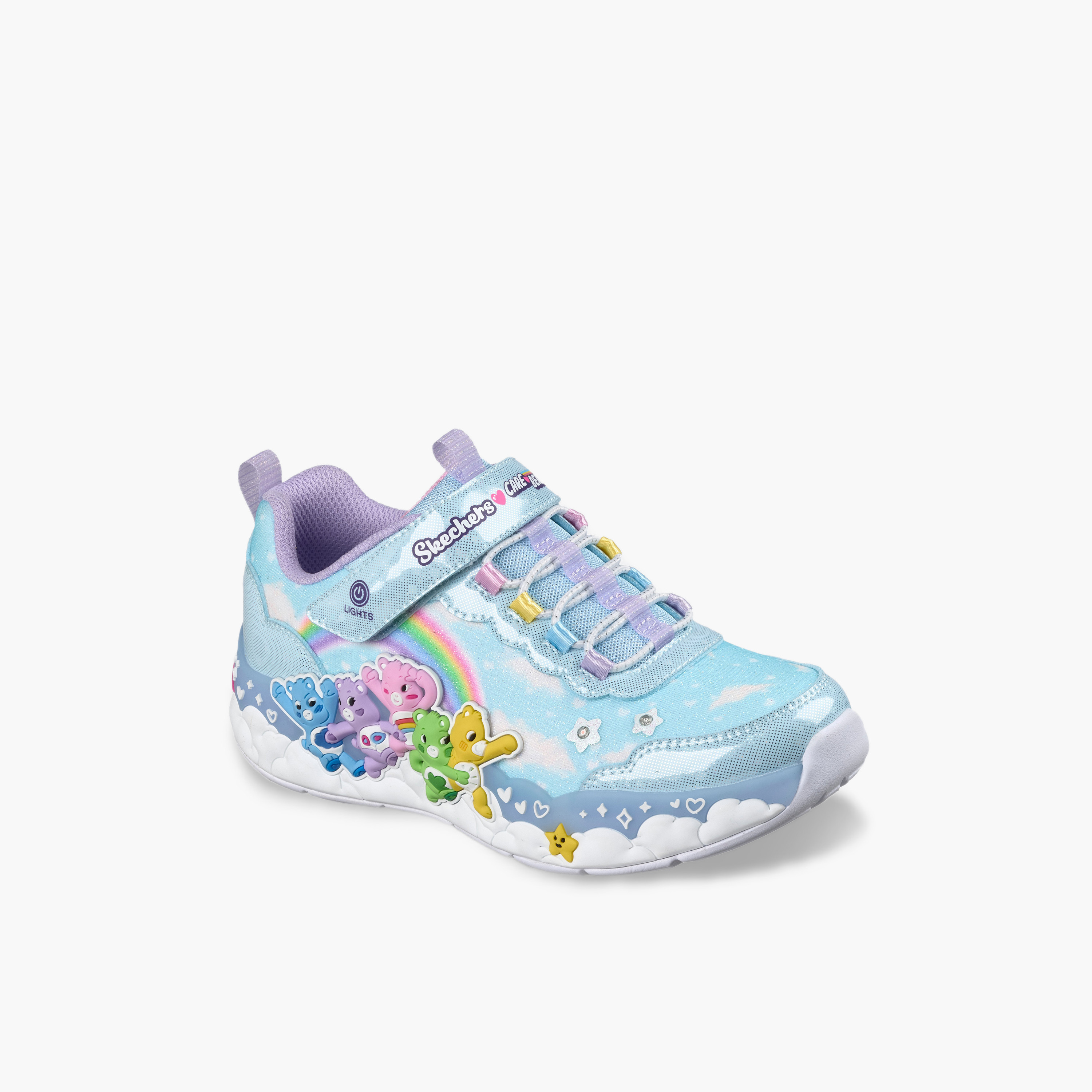 حذاء سنيكرز مضيء هاجز إن سناجز بكاحل وشريط إغلاق لاصق للبنات من سكيتشرز-girls-shoes-sneakers-image-1