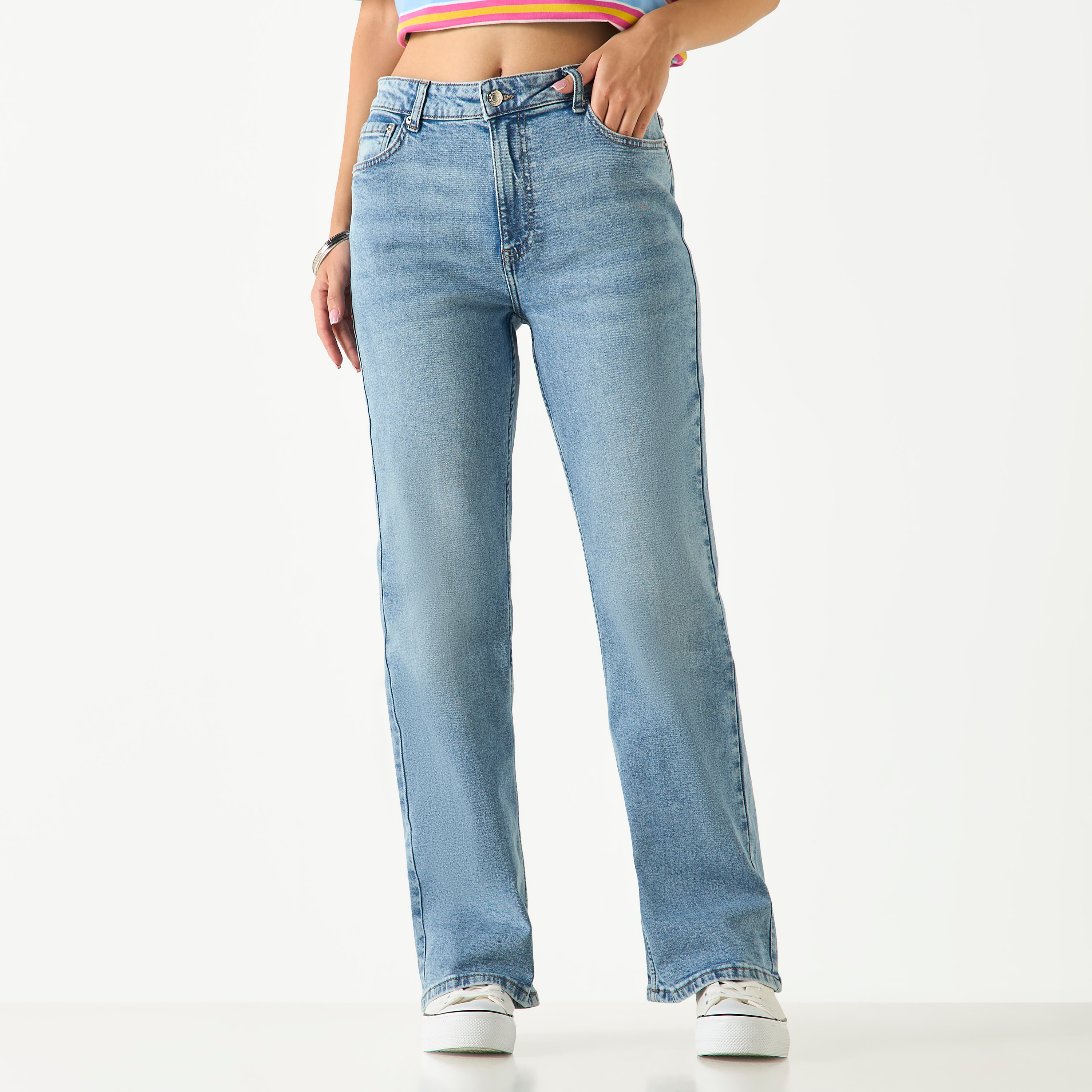 Lee Cooper Bootcut Jeans with Pockets-women-clothing-bottoms-jeans-image-1