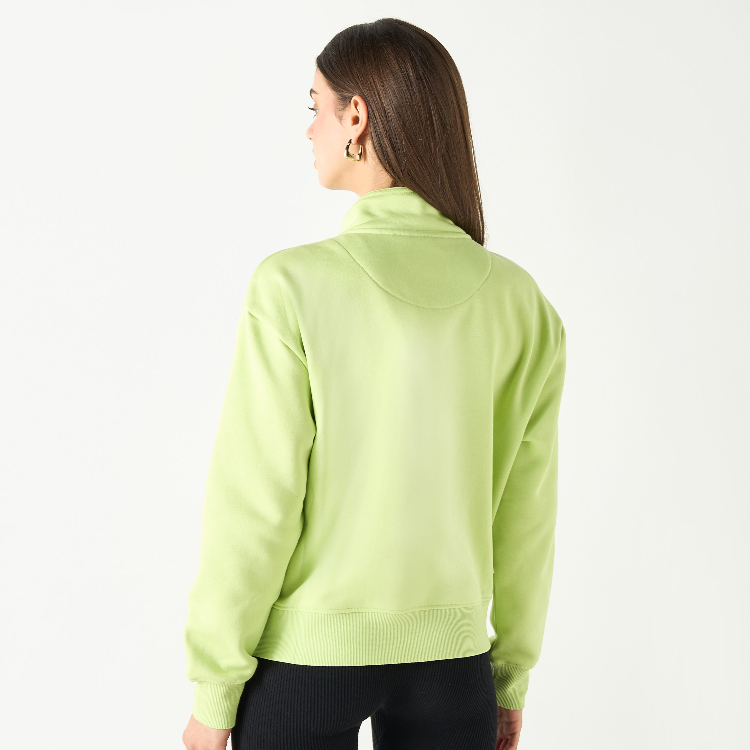 lee cooper printed fleece sweater ladies