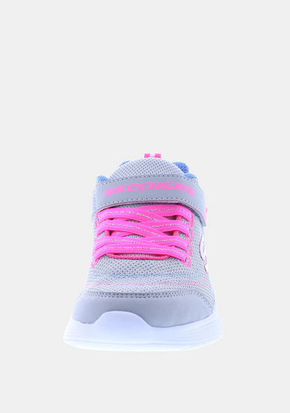 Skechers Girls' Textured Walking Shoes with Hook and Loop Closure - SNAP SPRINTS