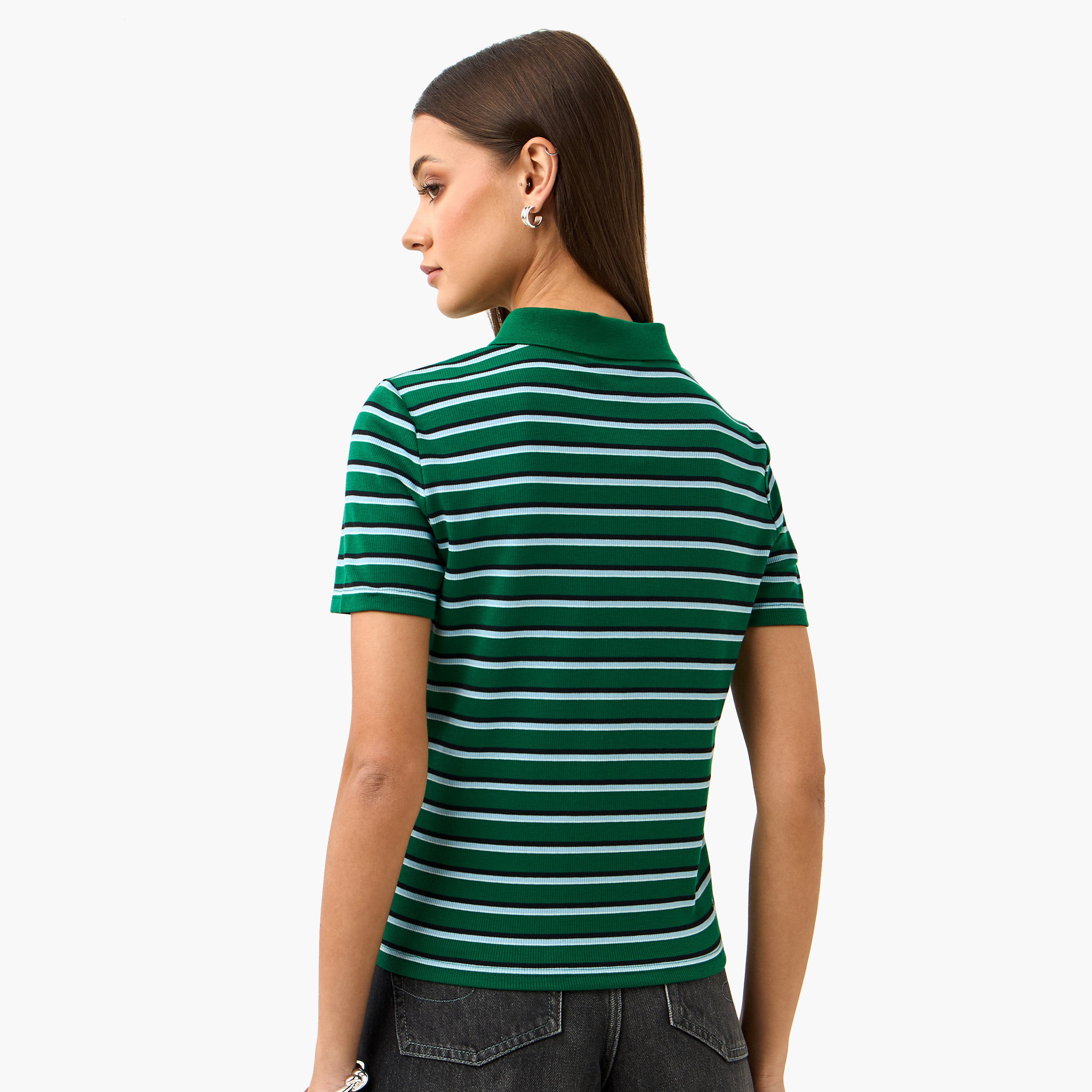 Lee Cooper Striped Polo Cotton T-shirt-women-clothing-tshirts-image-3