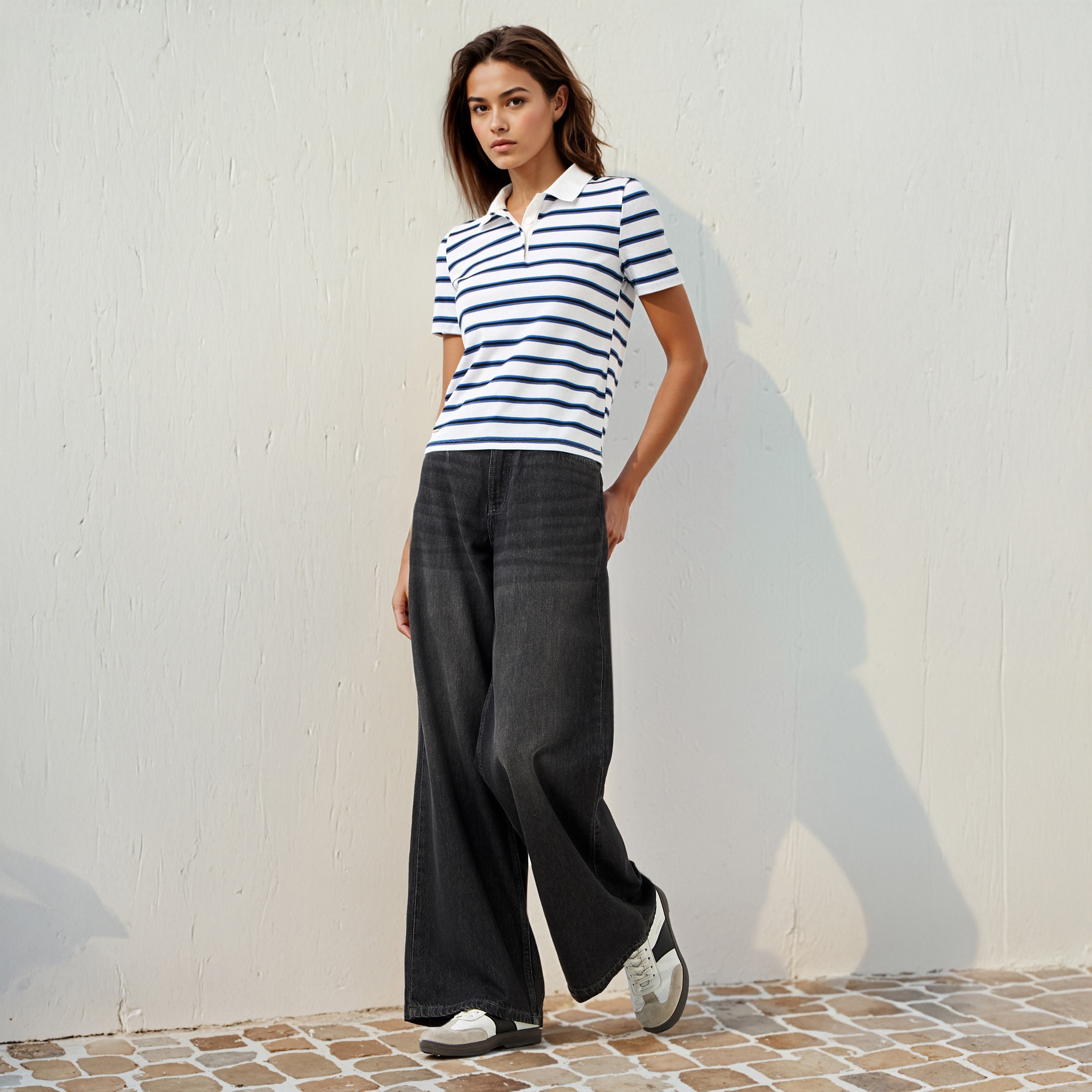 Lee Cooper Striped Polo Cotton T-shirt-women-clothing-tshirts-image-2