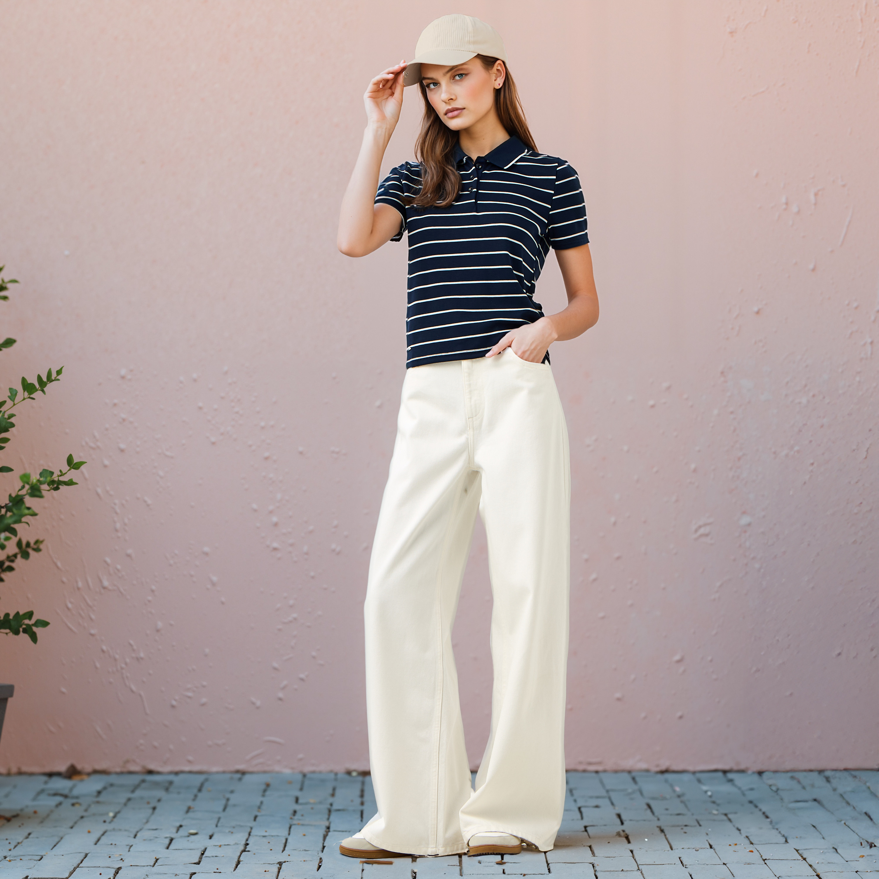 Lee Cooper Striped Polo Cotton T-shirt-women-clothing-tshirts-image-2