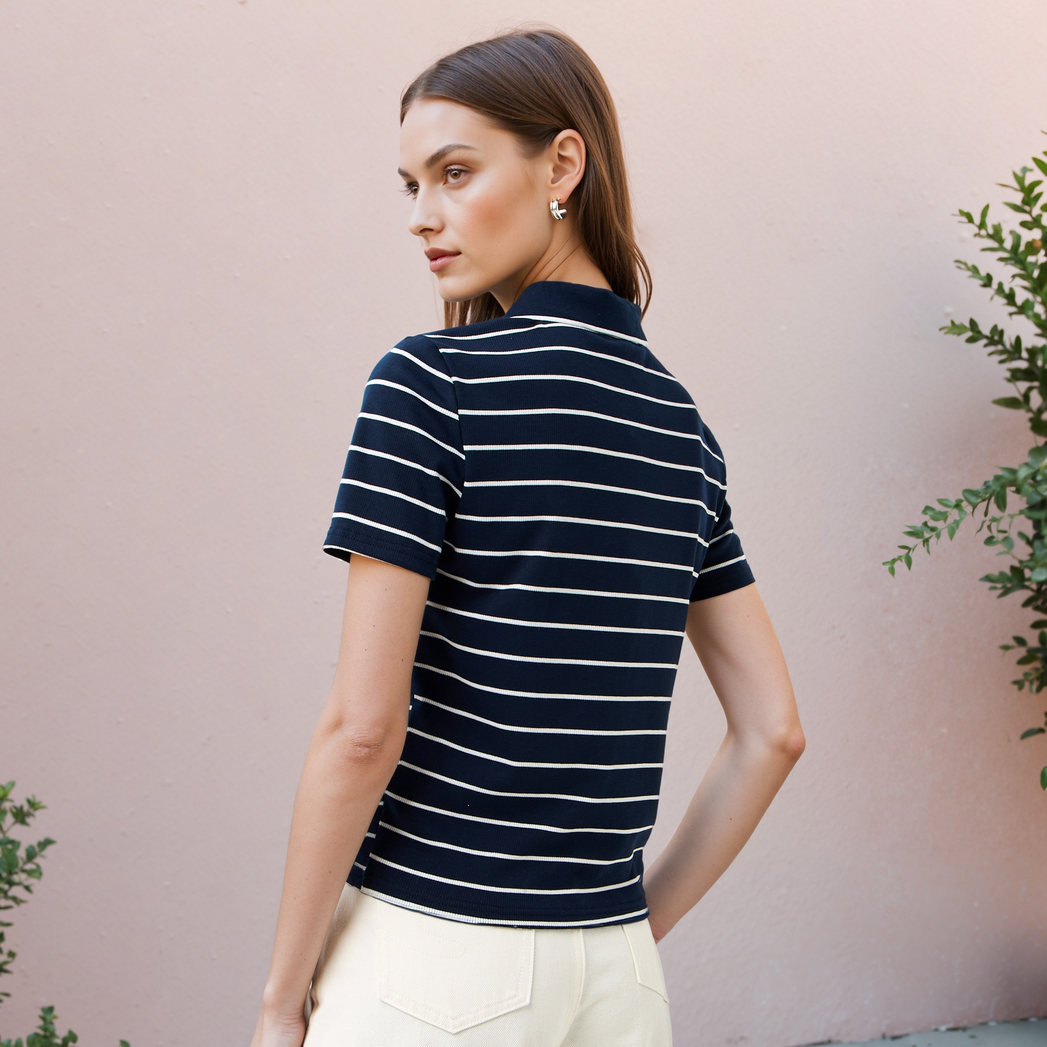 Lee Cooper Striped Polo Cotton T-shirt-women-clothing-tshirts-image-3