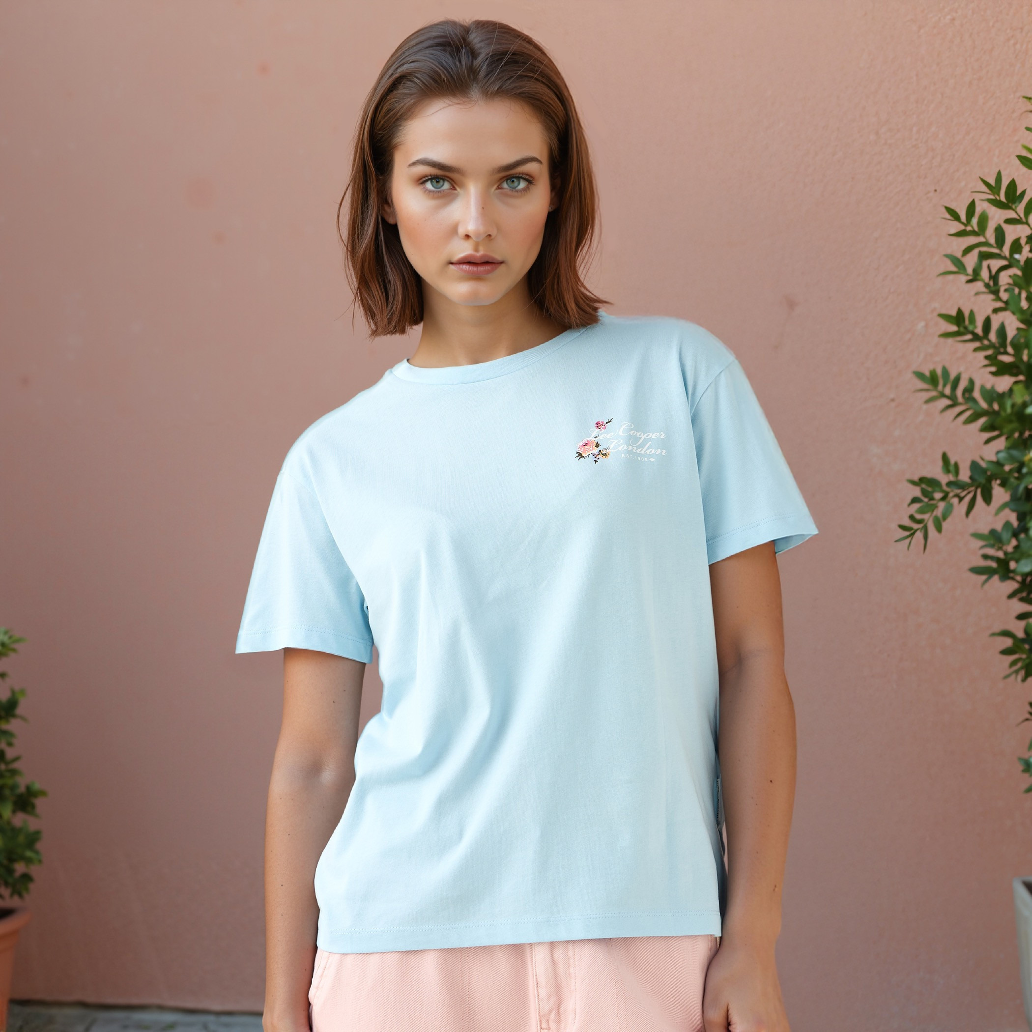Lee Cooper Graphic Print T-shirt with Crew Neck-women-clothing-tshirts-image-3