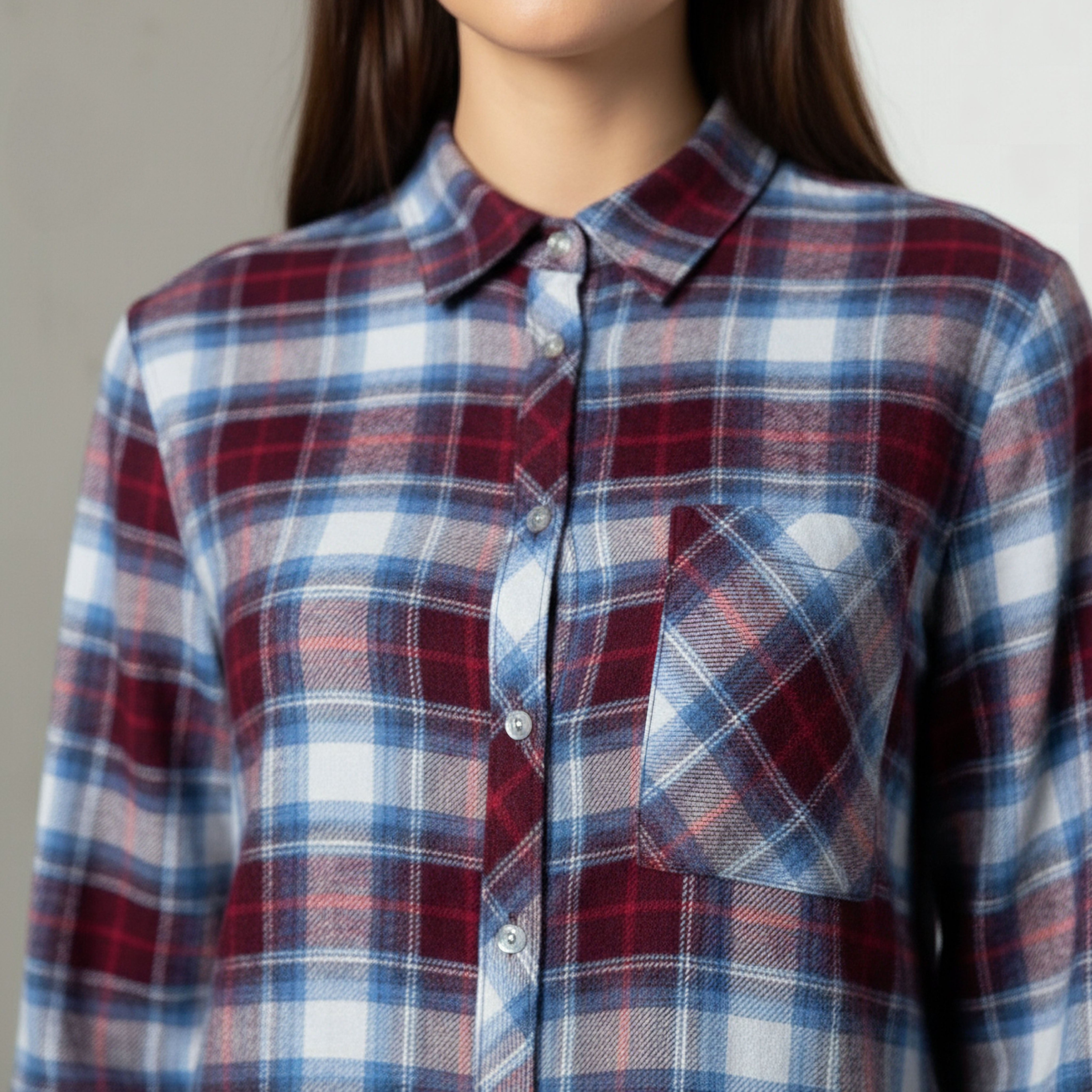 Lee Cooper Regular Fit Checked Shirt-women-clothing-shirtsandblouses-shirts-image-4