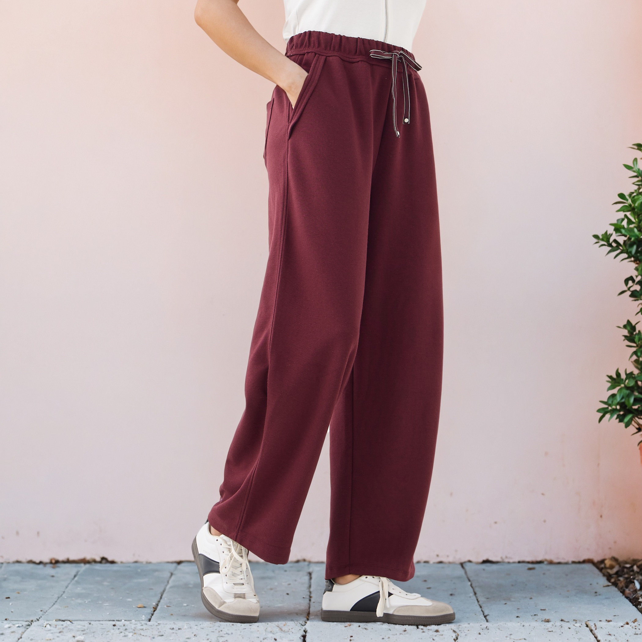 Lee Cooper High Rise Track Pants with Pockets-women-clothing-bottoms-joggers-image-1