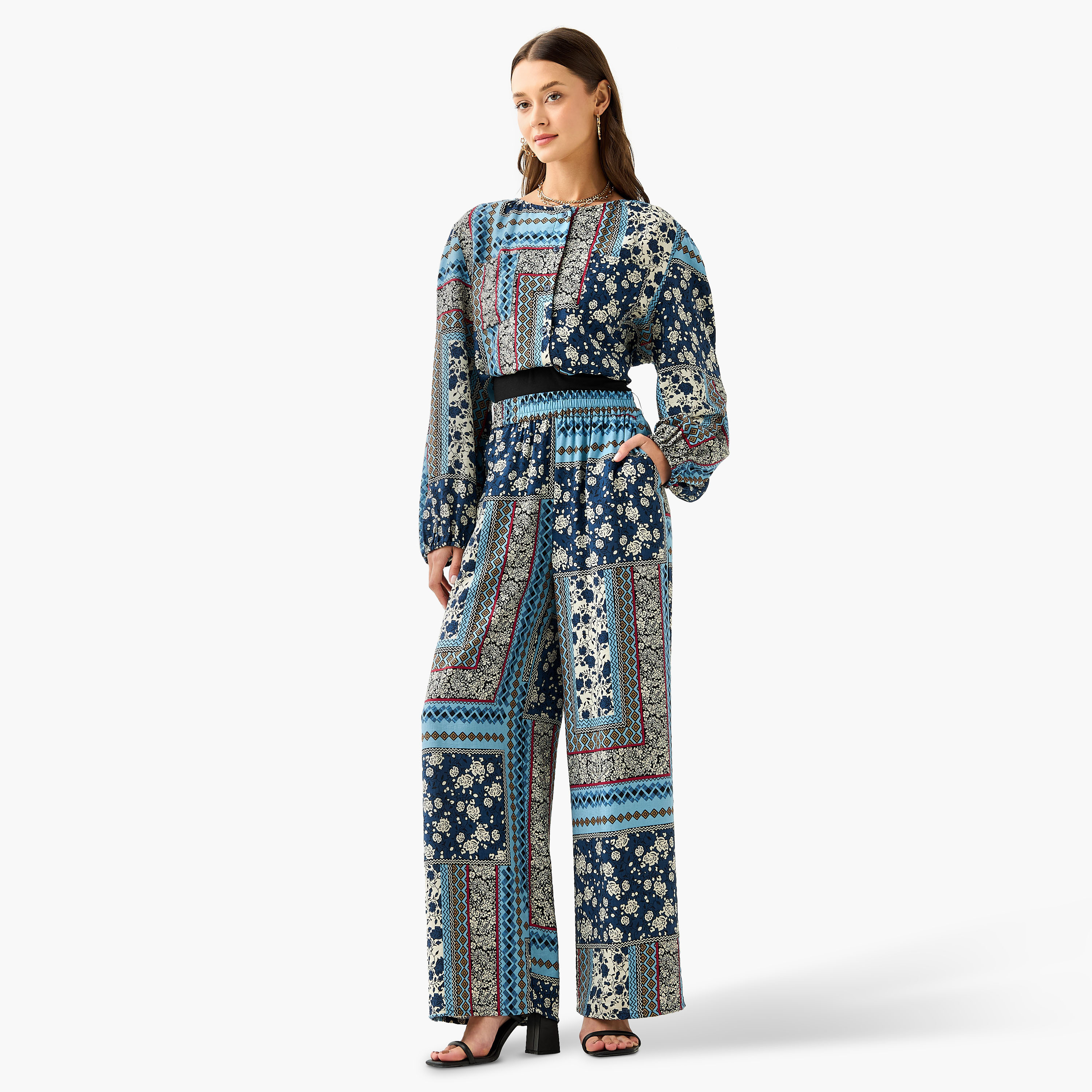 Floral Print Relaxed Fit Trousers with Pockets-women-clothing-bottoms-trousers-image-2