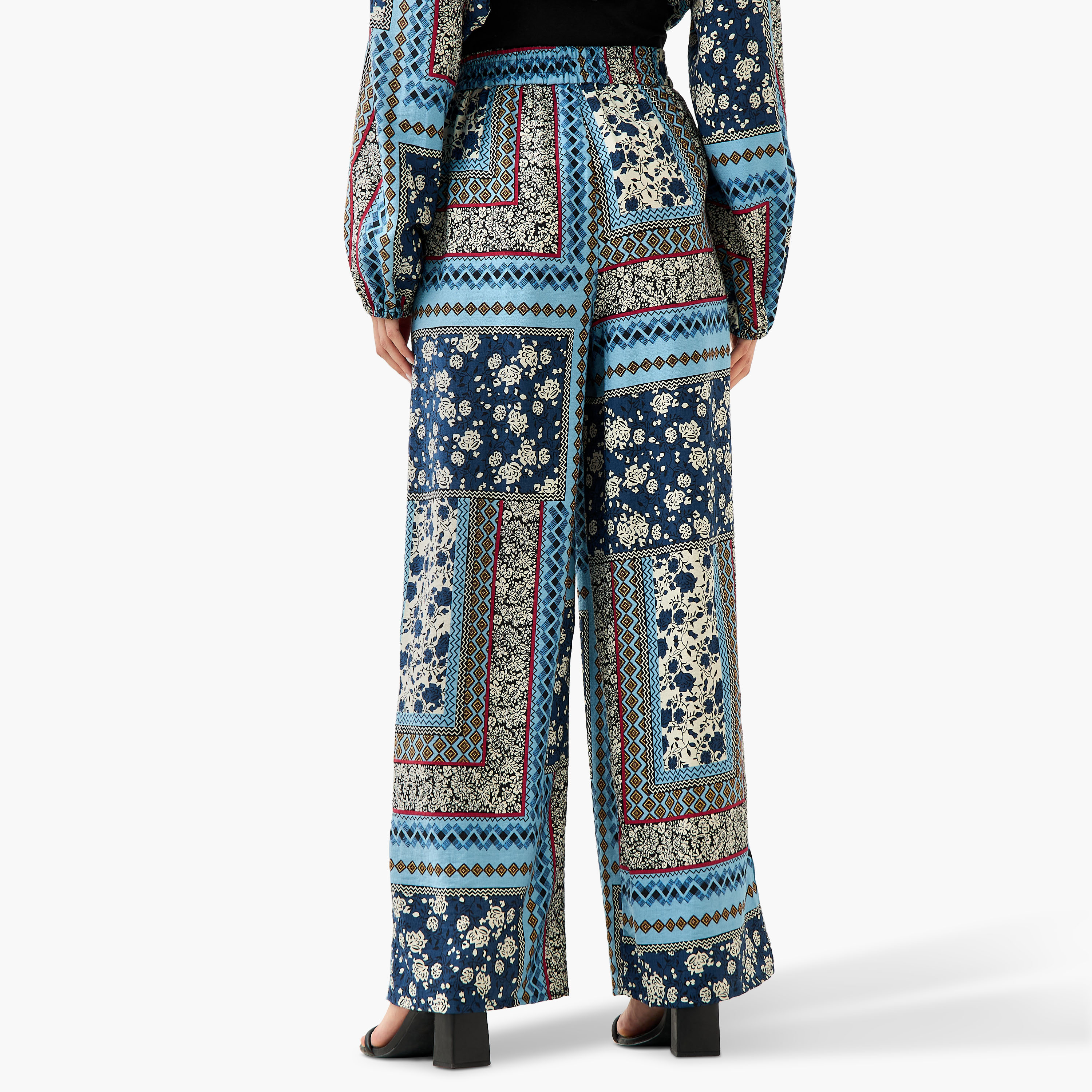 Floral Print Relaxed Fit Trousers with Pockets-women-clothing-bottoms-trousers-image-3