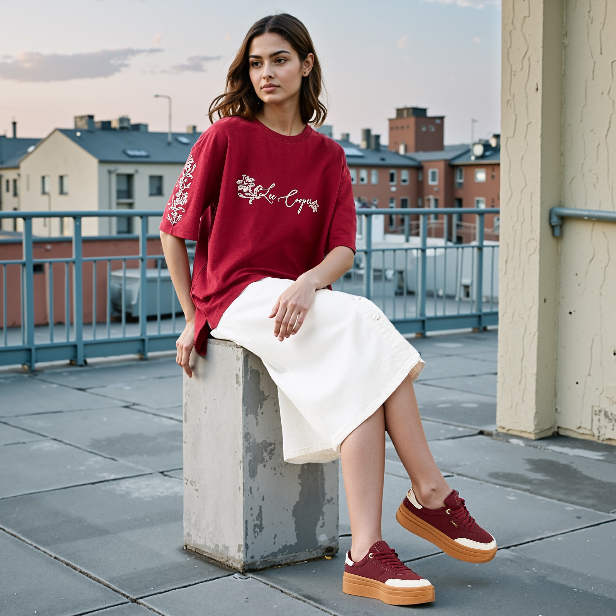تيشيرت بياقة ضيقة وتطريز من لي كوبر-women-clothing-tshirts-image-2