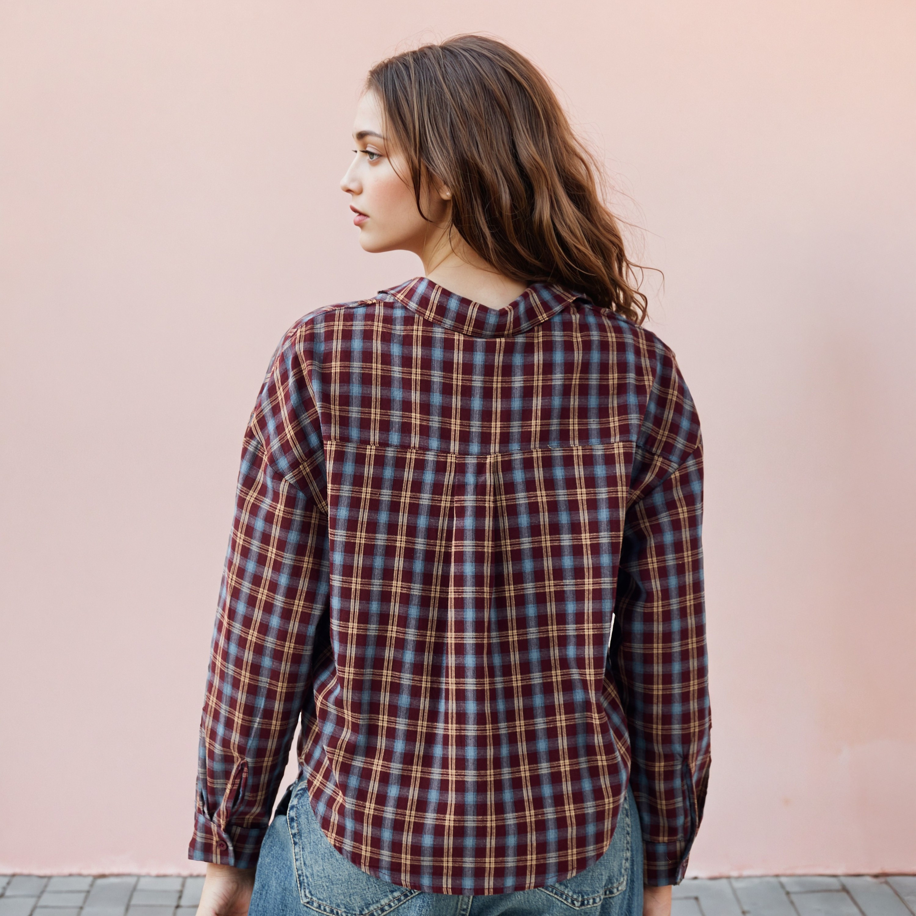Lee Cooper Regular Fit Checked Cotton Shirt-women-clothing-shirtsandblouses-shirts-image-3