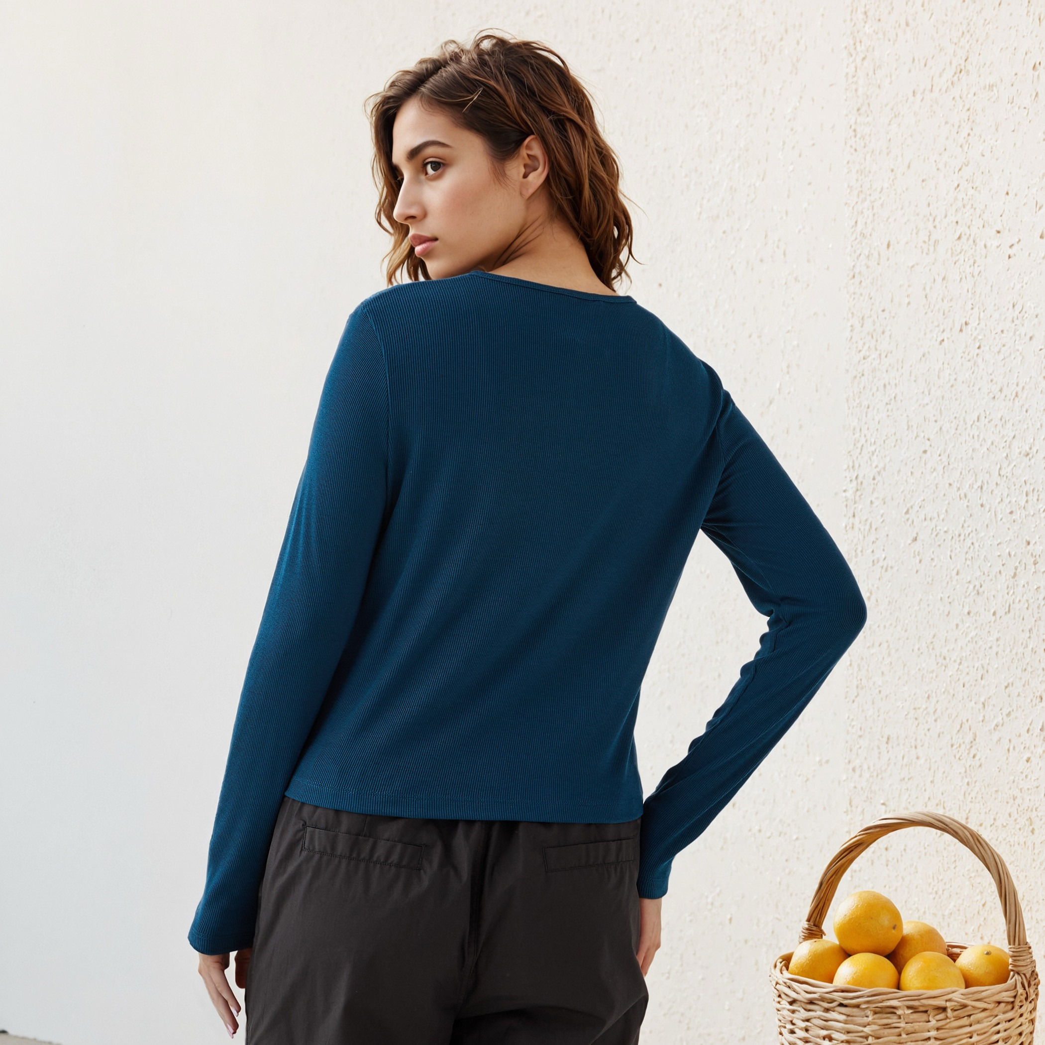 Lee Cooper Ribbed Henley Neck Shirt-women-clothing-shirtsandblouses-shirts-image-3