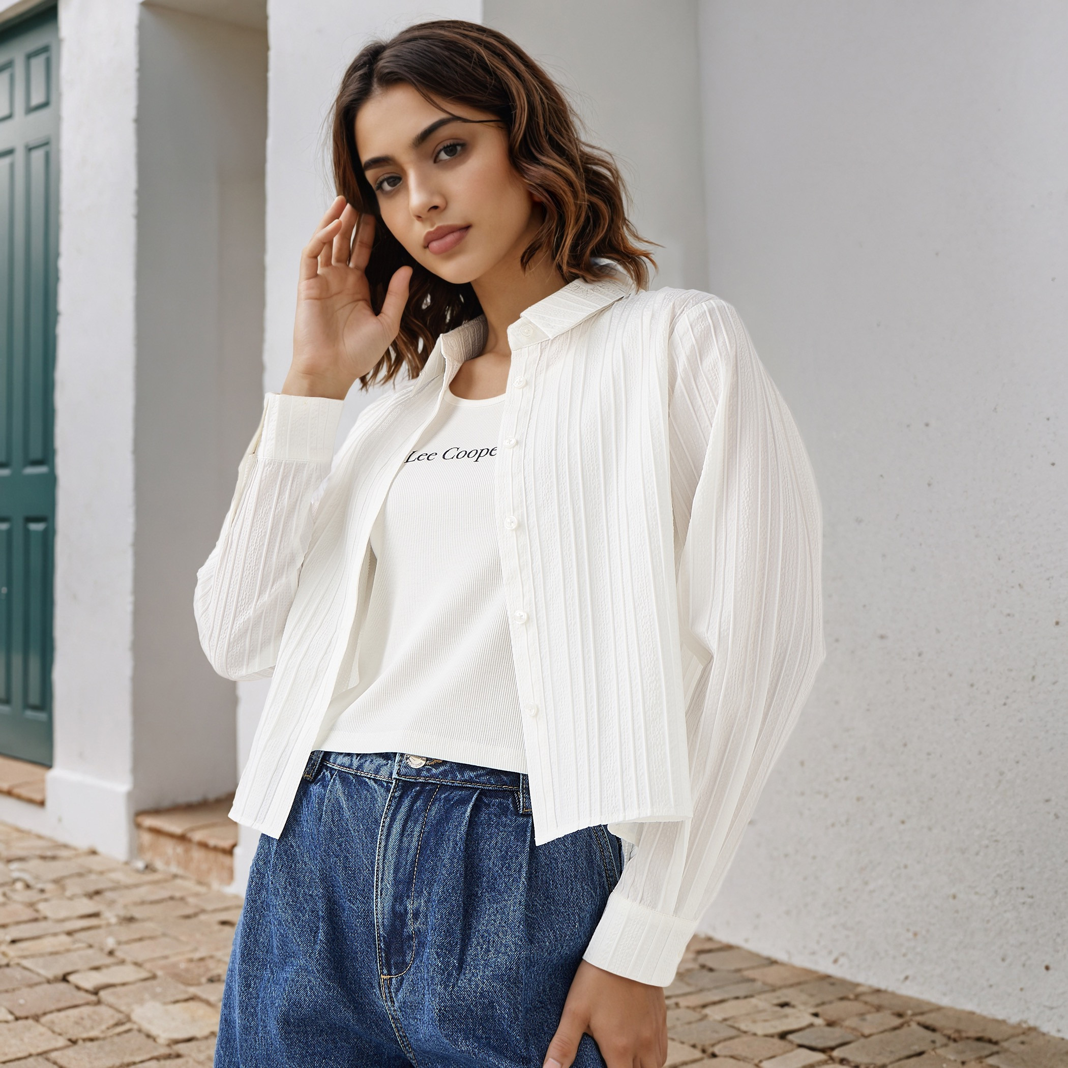 Lee Cooper Striped Shirt-women-clothing-shirtsandblouses-shirts-image-1