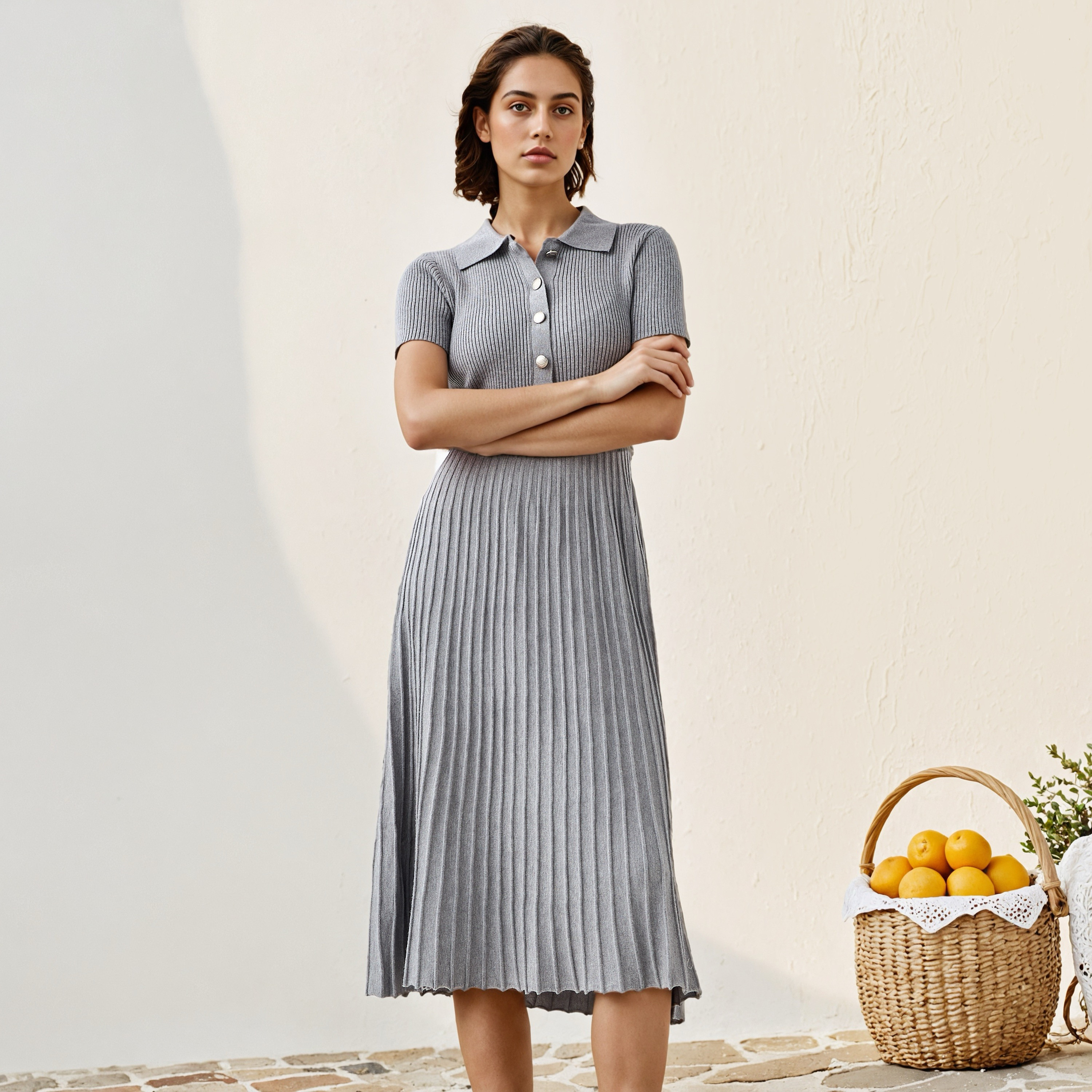 Lee Cooper Ribbed Shirt Dress-women-clothing-dresses-image-1