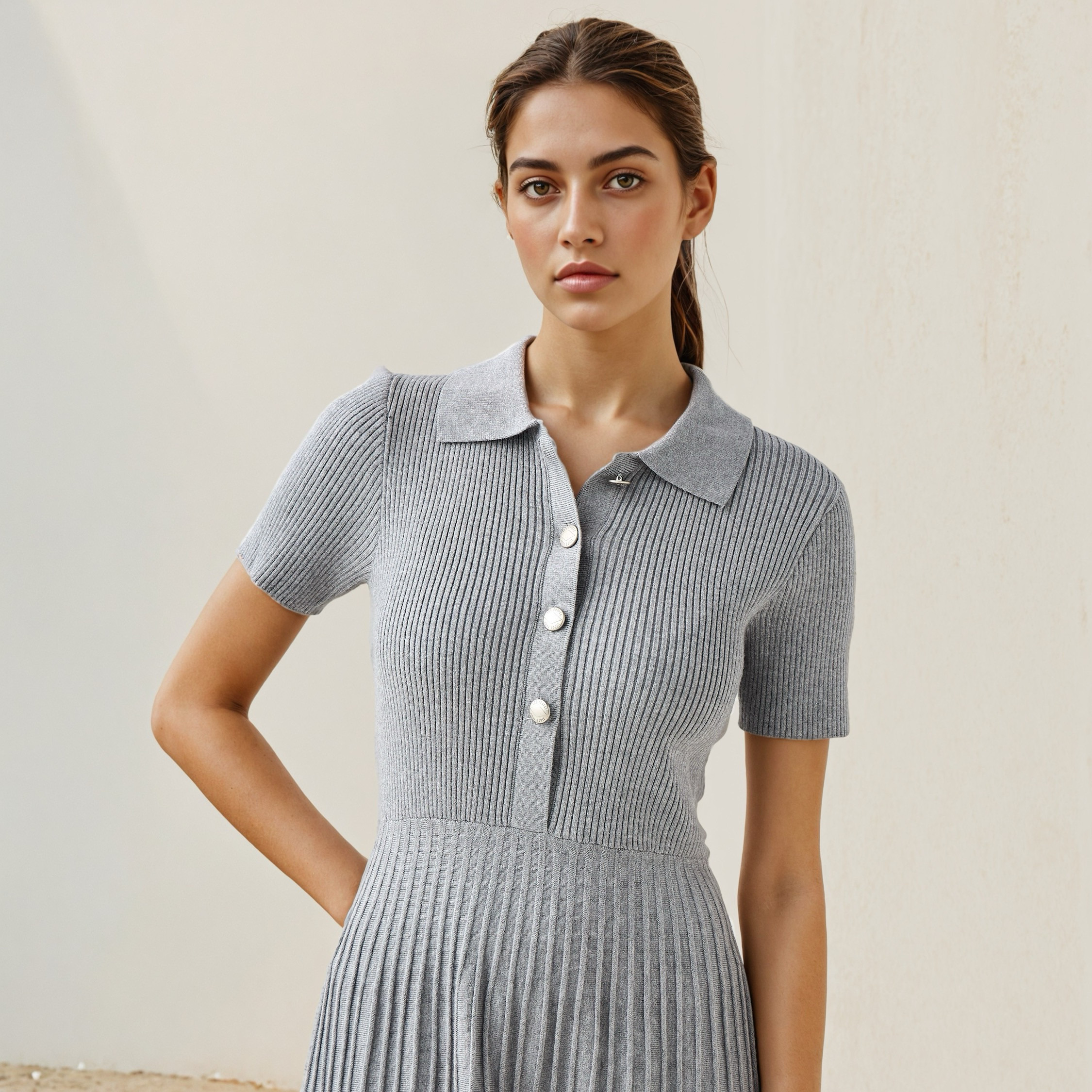 Lee Cooper Ribbed Shirt Dress-women-clothing-dresses-image-4