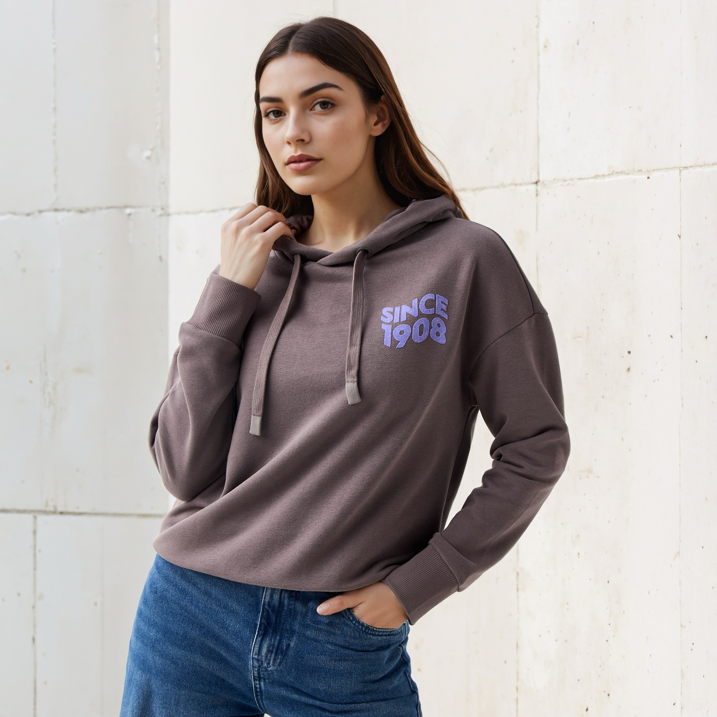 Lee Cooper Sweatshirt with Hood-women-winterwear-hoodiesandsweatshirts-sweatshirts-image-4