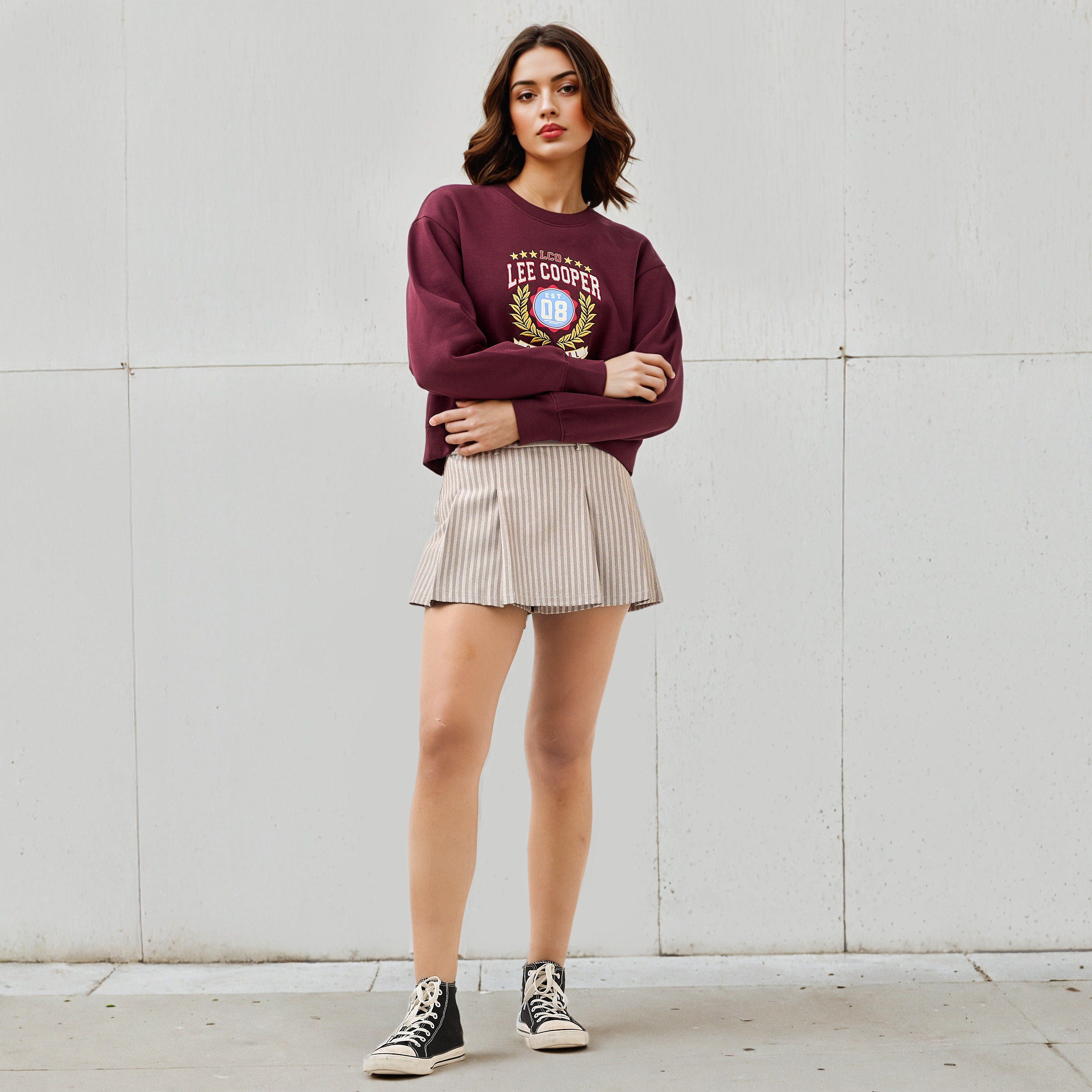 Lee Cooper Logo Print Sweatshirt-women-winterwear-hoodiesandsweatshirts-sweatshirts-image-2