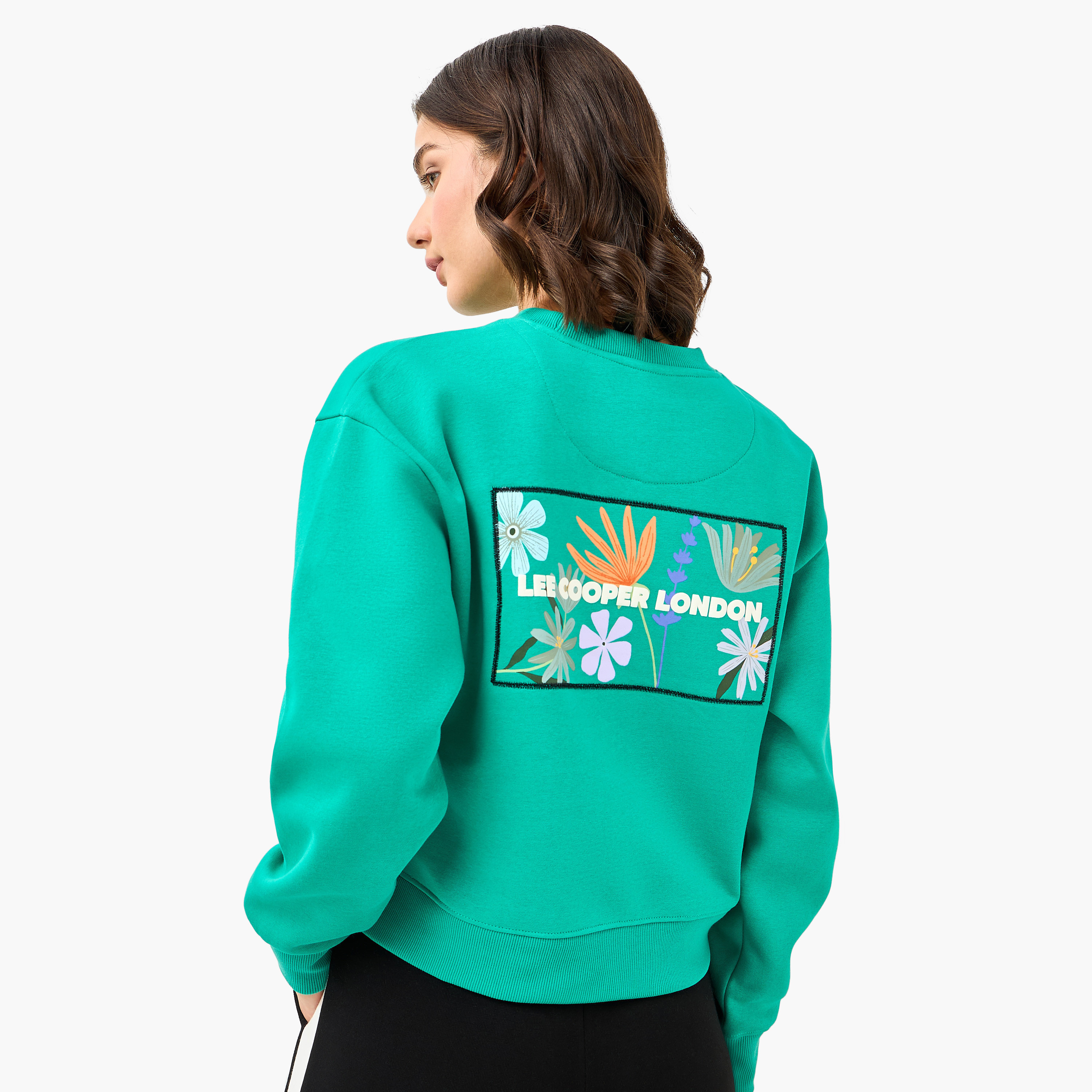 Lee Cooper Logo Print Sweatshirt-women-winterwear-hoodiesandsweatshirts-sweatshirts-image-1
