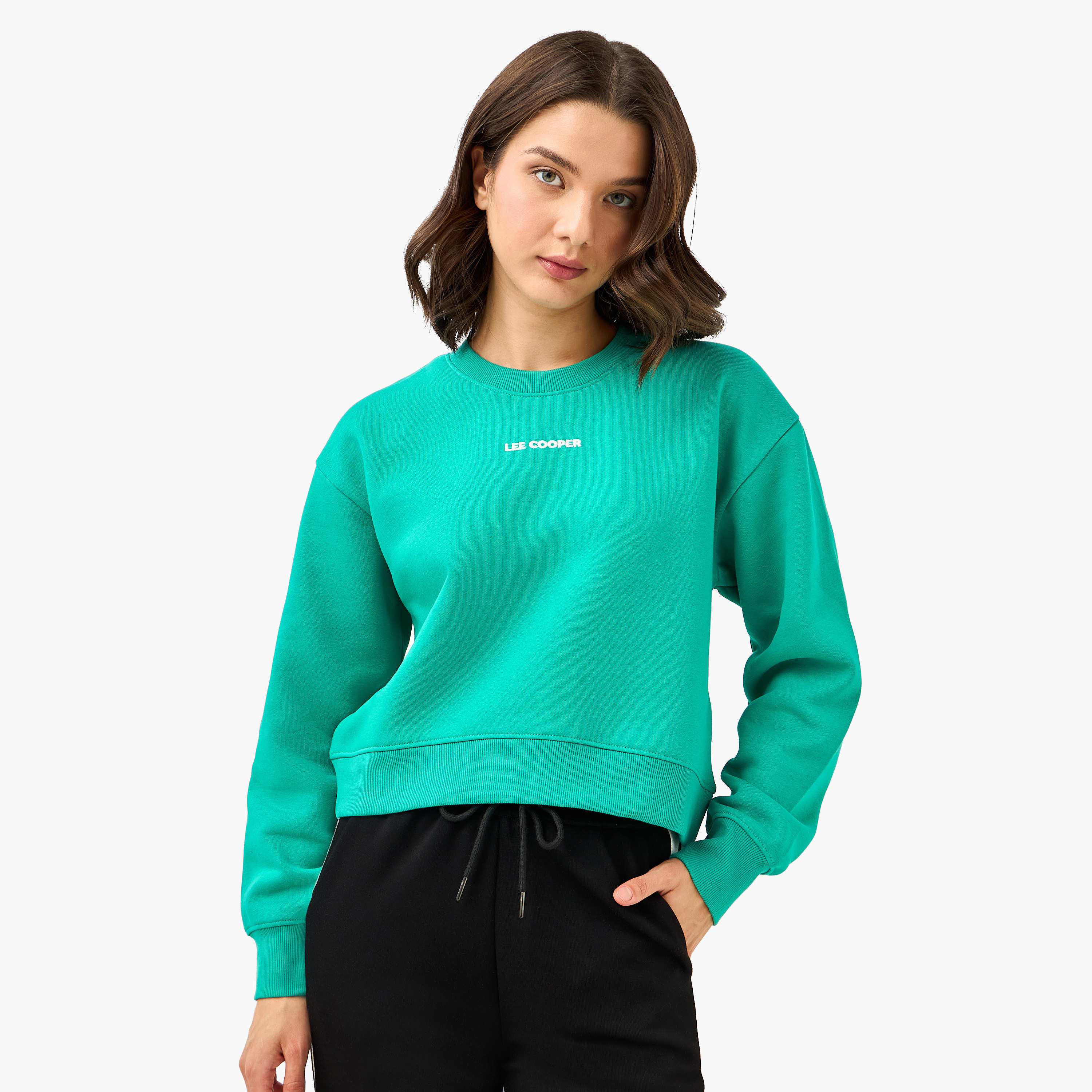 Lee Cooper Logo Print Sweatshirt-women-winterwear-hoodiesandsweatshirts-sweatshirts-image-3