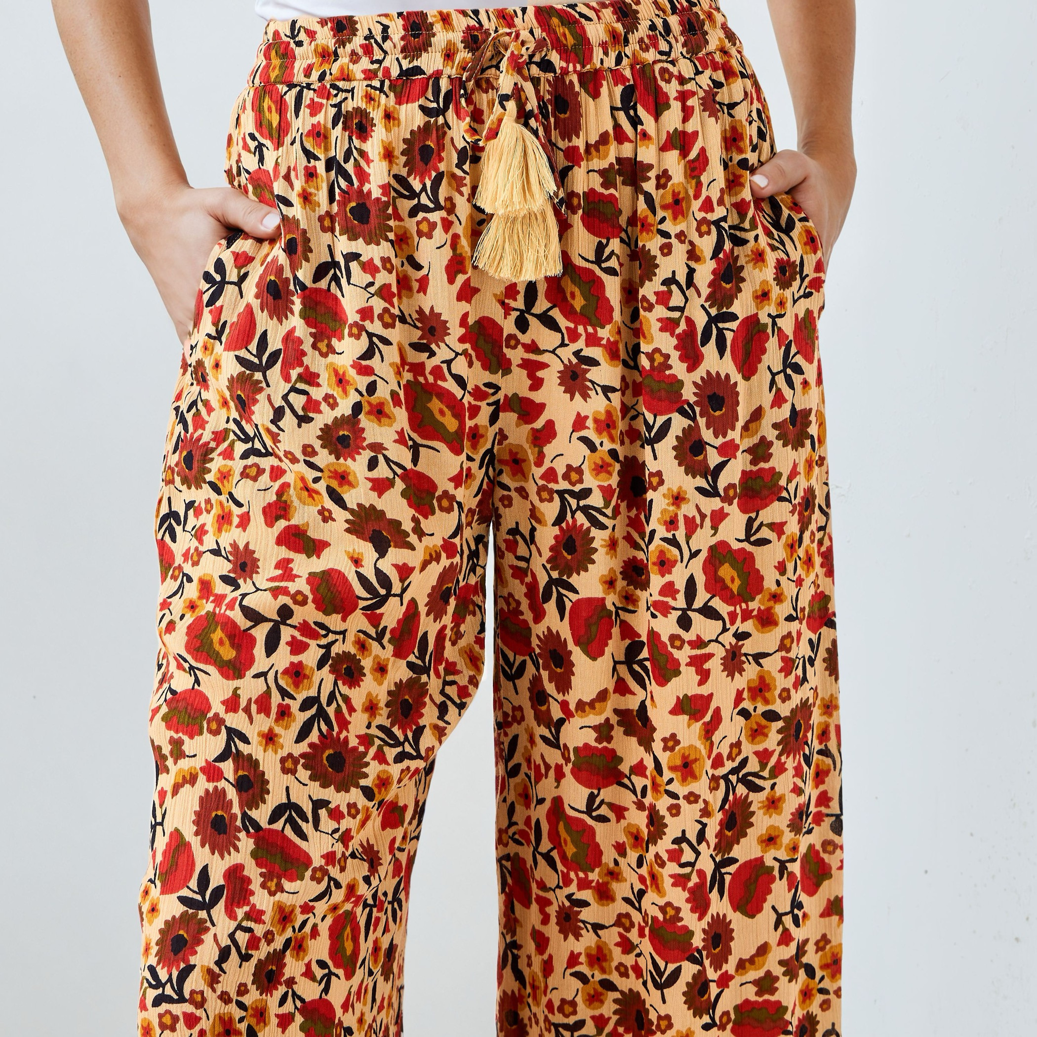 Lee Cooper Bohemian Print Pants with Pockets-women-clothing-bottoms-trousers-image-4