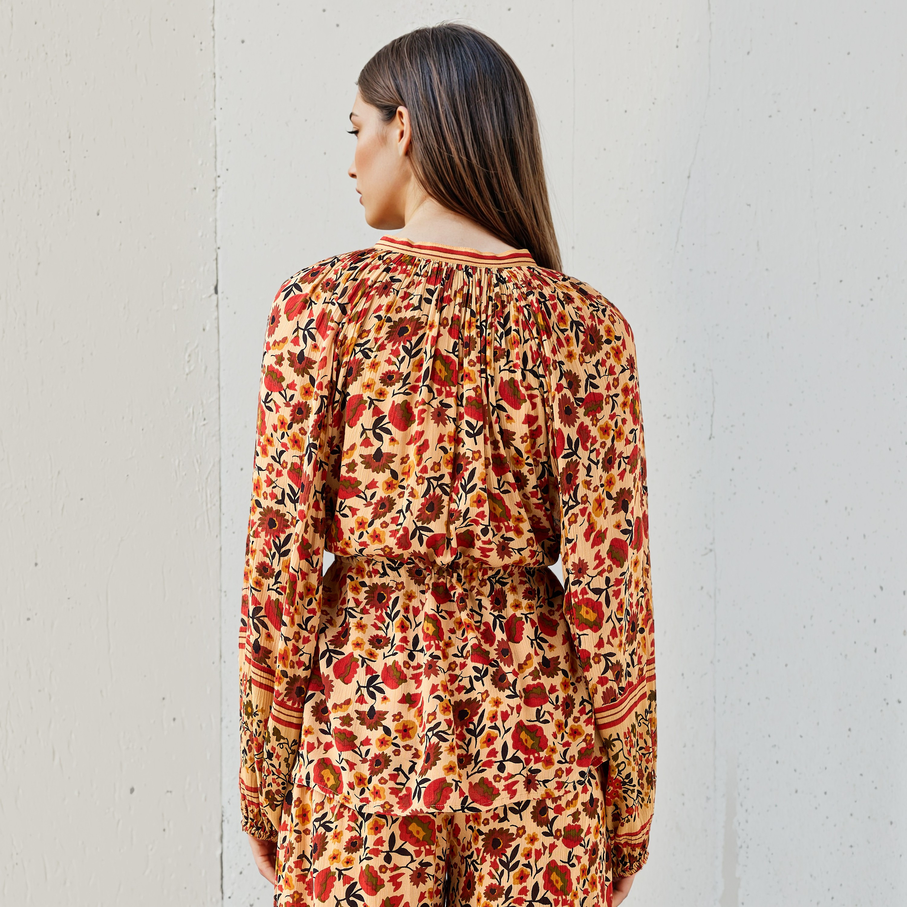 Lee Cooper Bohemian Print Viscose Top with Tie-Up Neck-women-clothing-shirtsandblouses-blouses-image-3