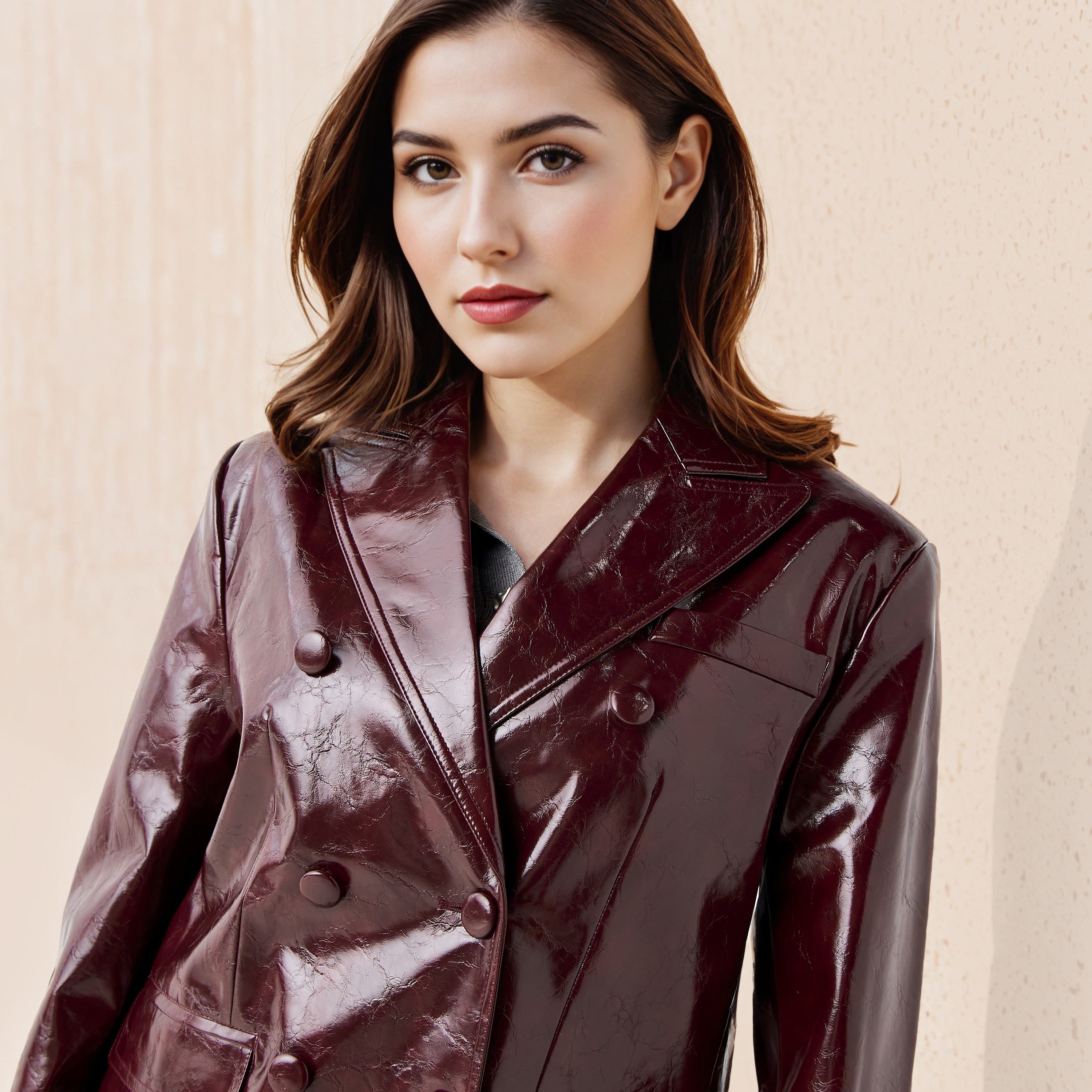 جاكيت بليزر قطن بياقة مطوية من لي كوبر-women-clothing-coatsandjackets-blazers-image-4