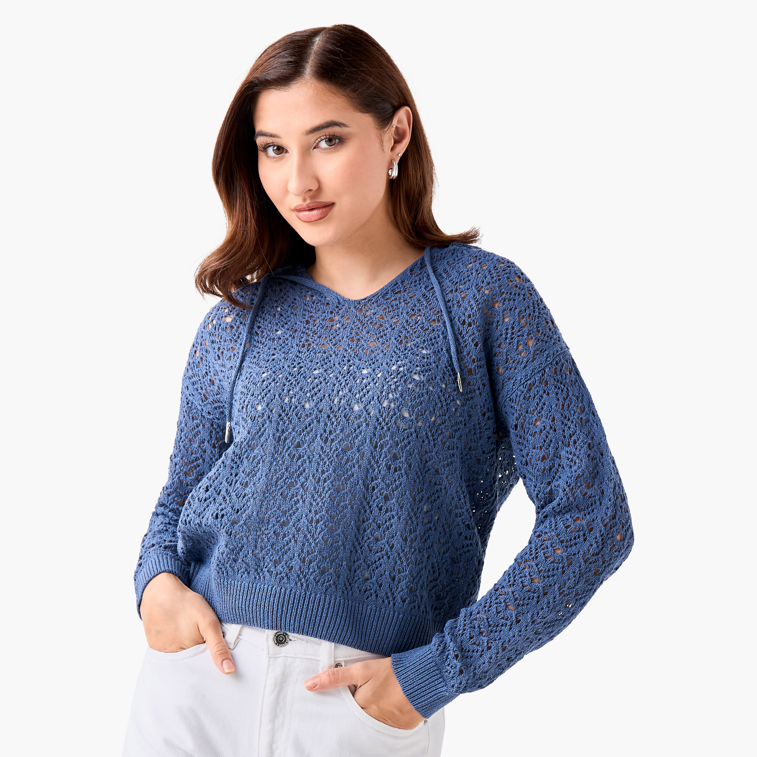 كنزة بملمس شبكي من لي كوبر-women-clothing-cardigansandjumpers-jumpers-image-6