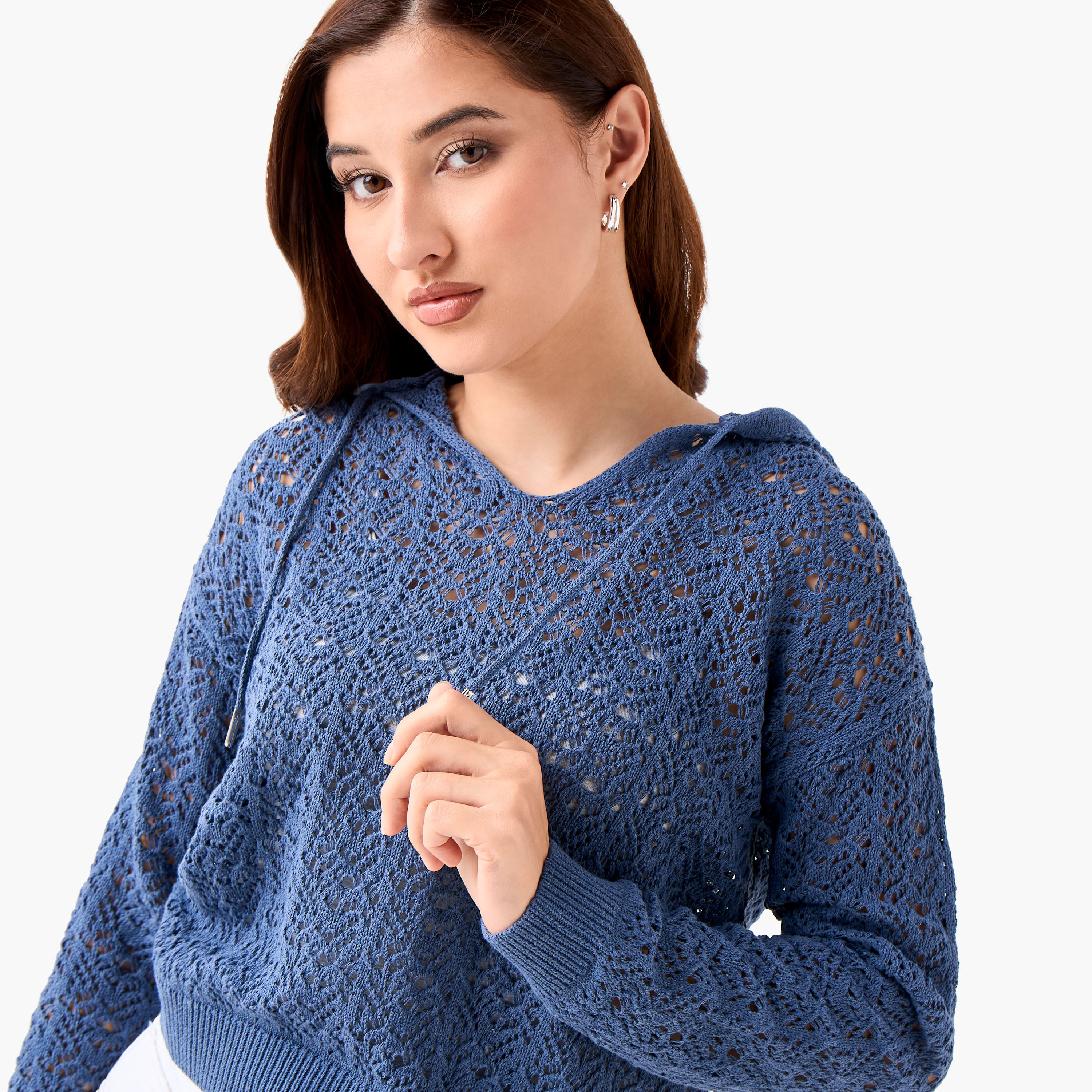 كنزة بملمس شبكي من لي كوبر-women-clothing-cardigansandjumpers-jumpers-image-2