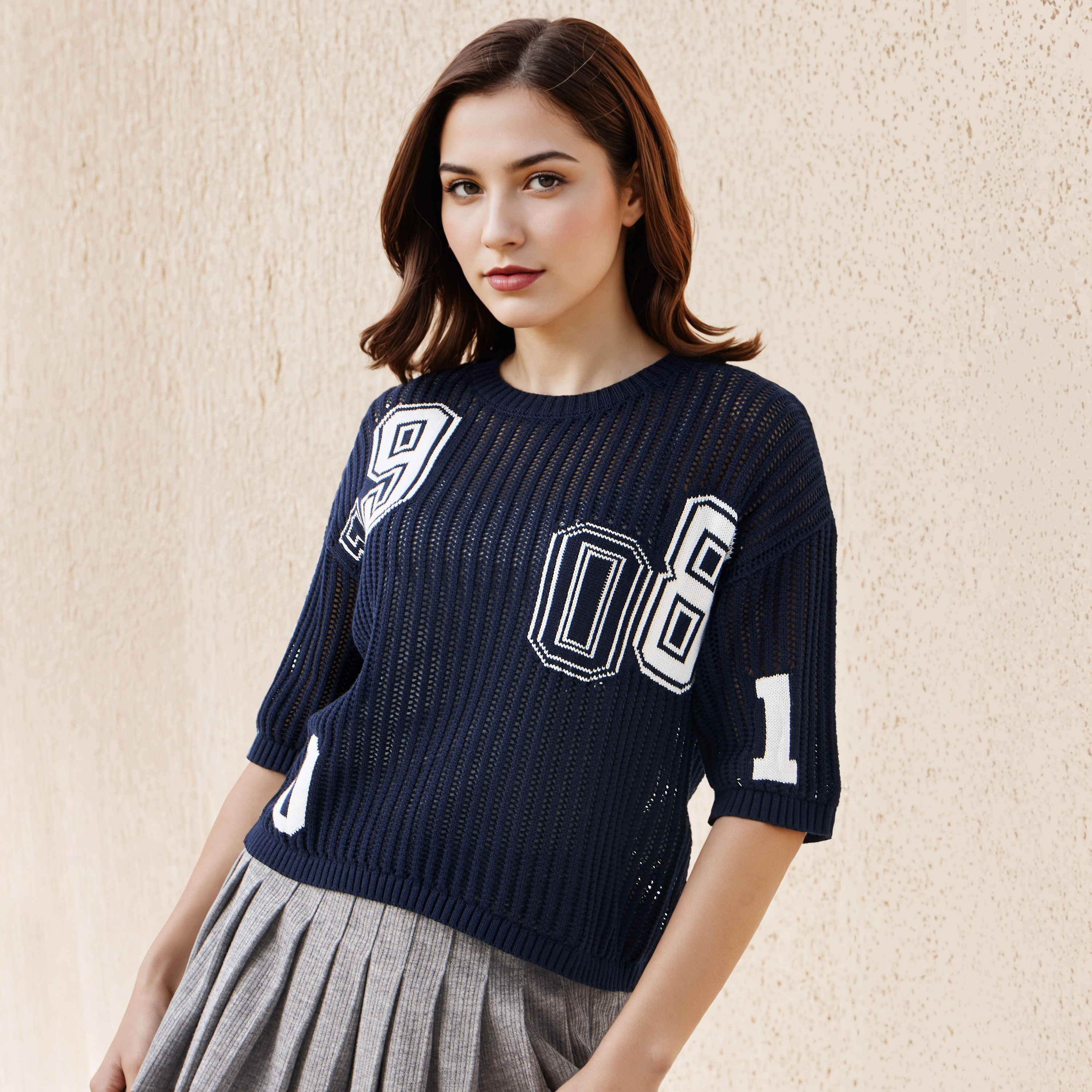 Lee Cooper Top Regular Fit with Varsity Print Cotton-women-clothing-shirtsandblouses-blouses-image-1