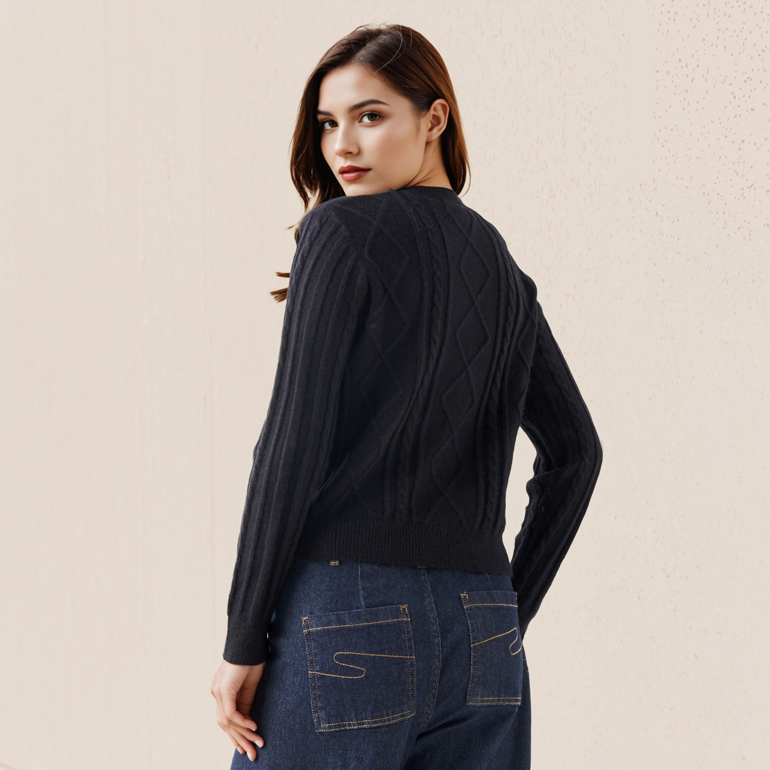 Lee Cooper Regular Fit Cardigan with Embellishment Cotton-women-winterwear-cardigansandjumpers-cardigans-image-3