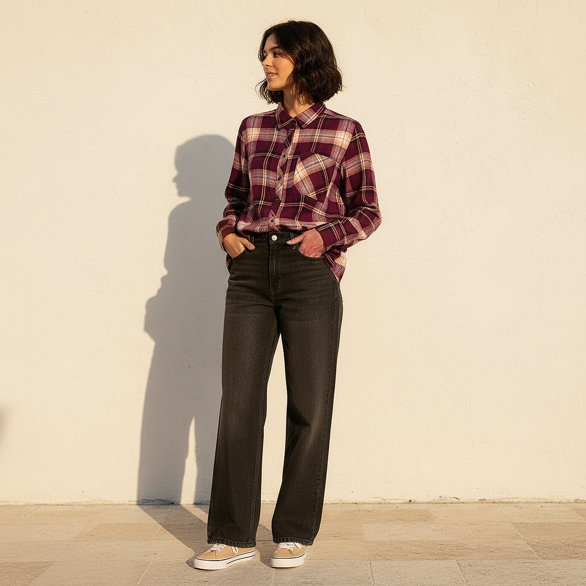 قميص فيسكوز بجيب من لي كوبر-women-clothing-shirtsandblouses-shirts-image-3