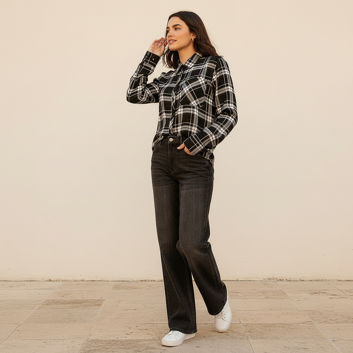 قميص فيسكوز بجيب من لي كوبر-women-clothing-shirtsandblouses-shirts-image-3