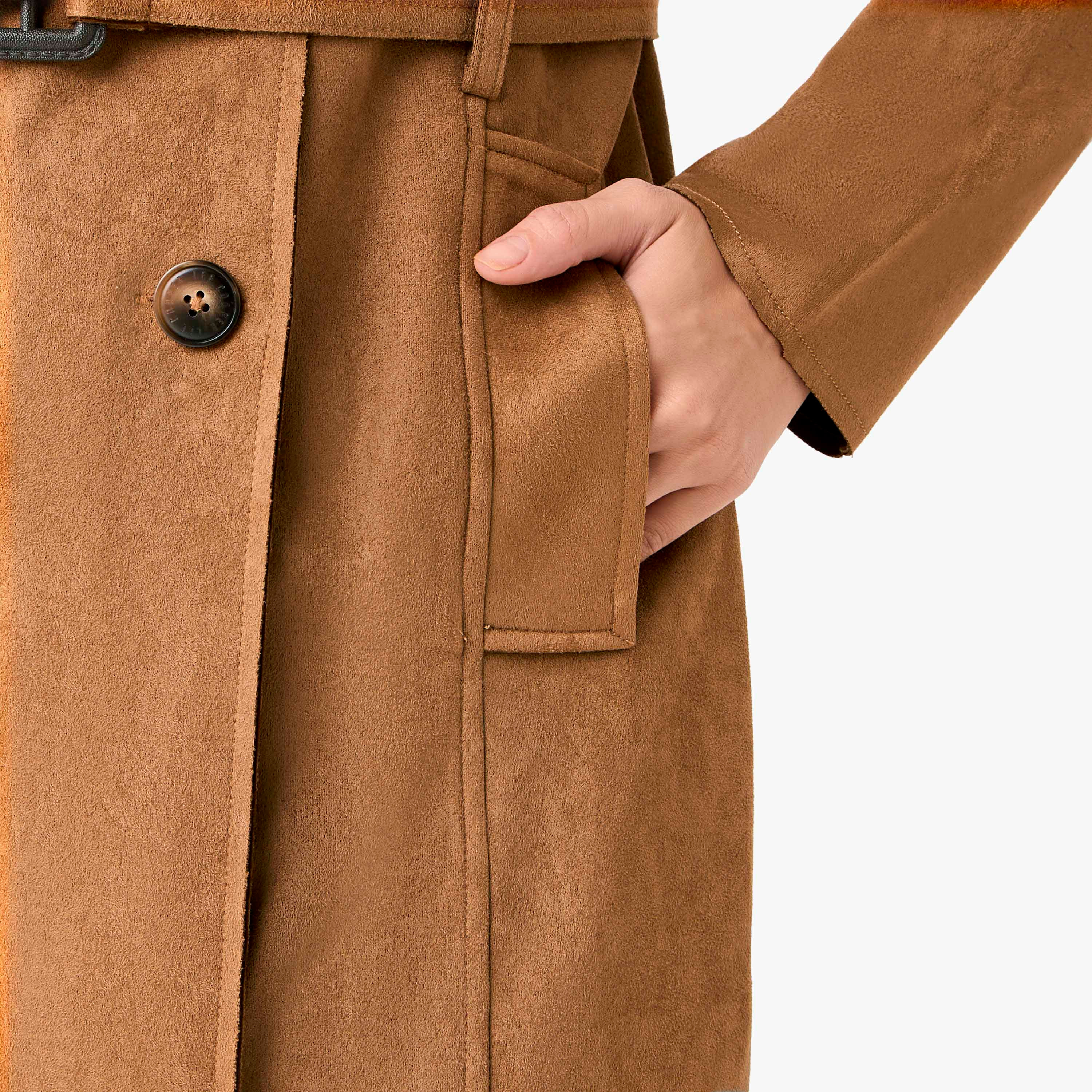 Lee Cooper Regular Suede Trench Coat with Belt-women-clothing-coatsandjackets-coats-image-4