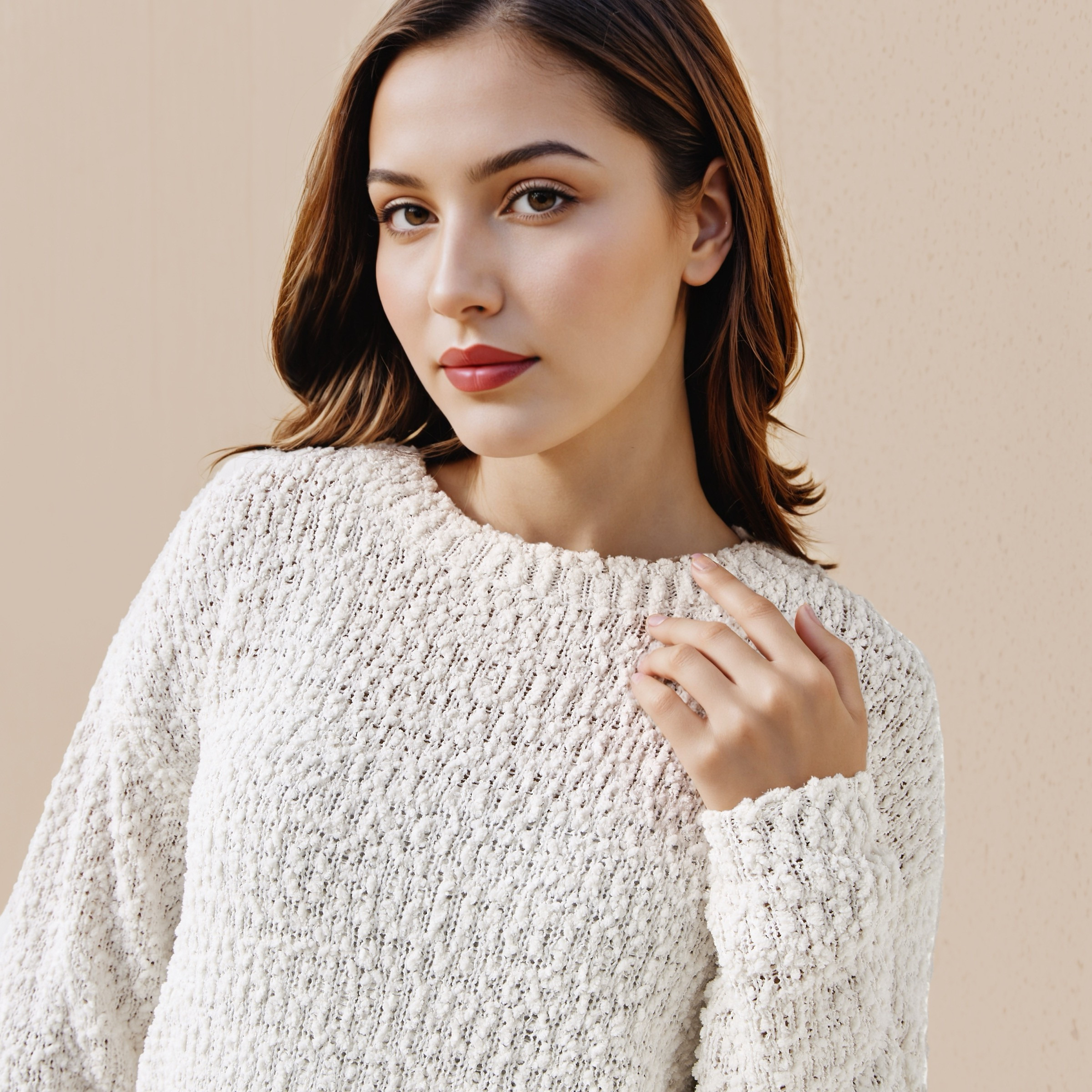سويت شيرت قطن بارز الملمس بقصّة عادية من لي كوبر-women-clothing-cardigansandjumpers-jumpers-image-2
