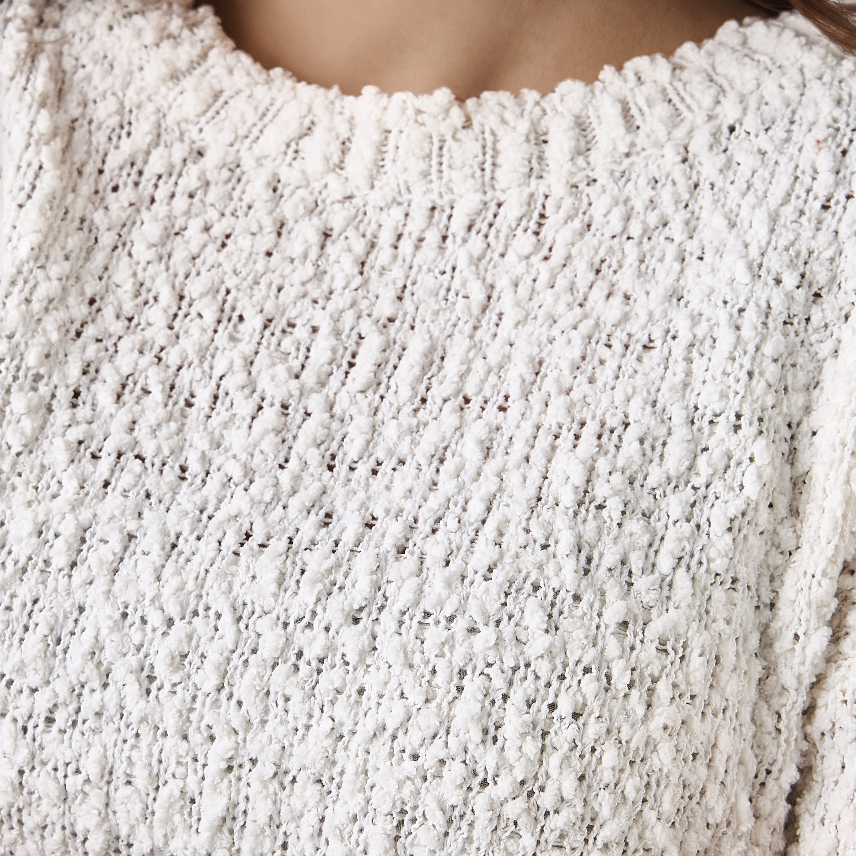 سويت شيرت قطن بارز الملمس بقصّة عادية من لي كوبر-women-clothing-cardigansandjumpers-jumpers-image-1