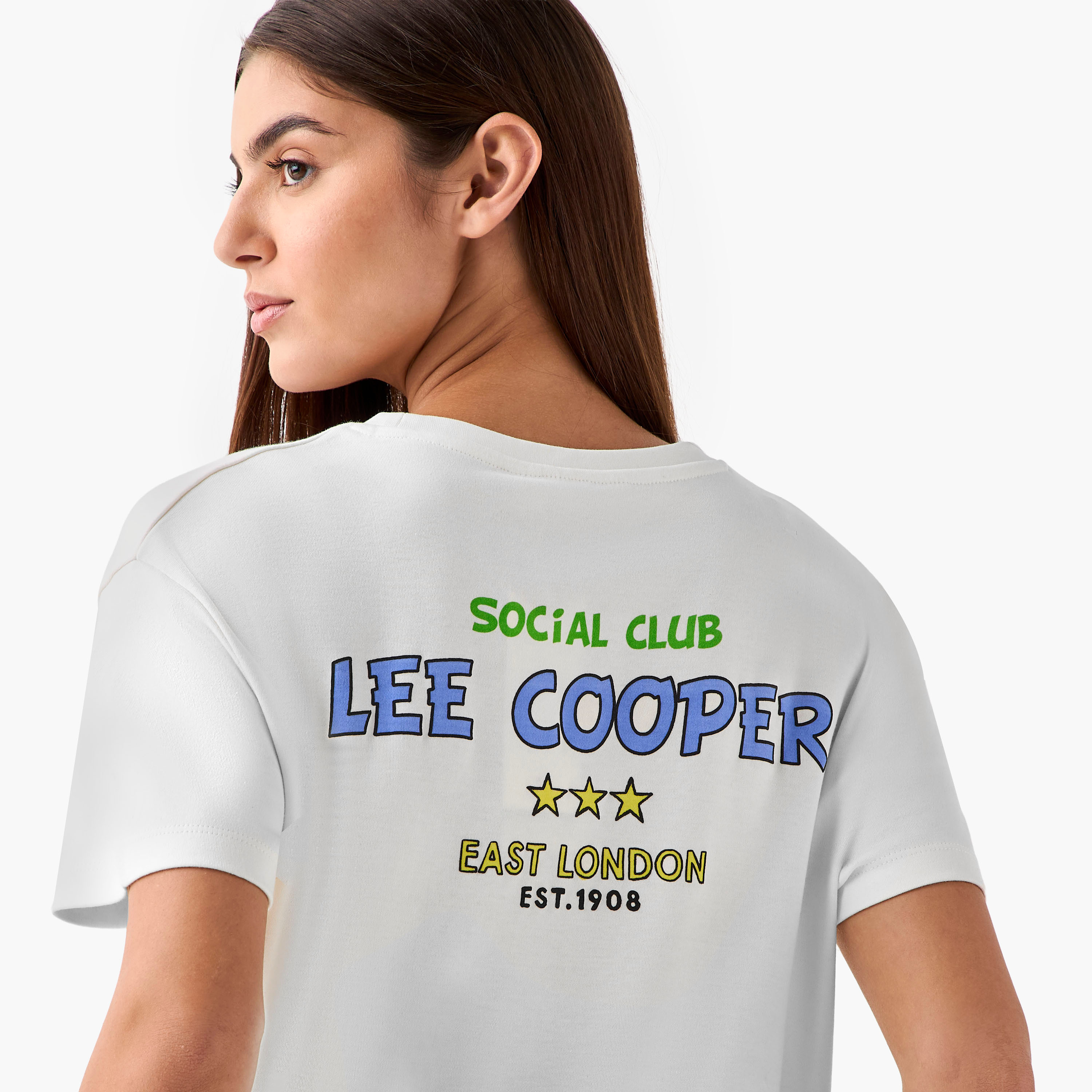 Lee Cooper T-shirt Regular Fit with Logo Print Cotton-women-clothing-tshirts-image-5