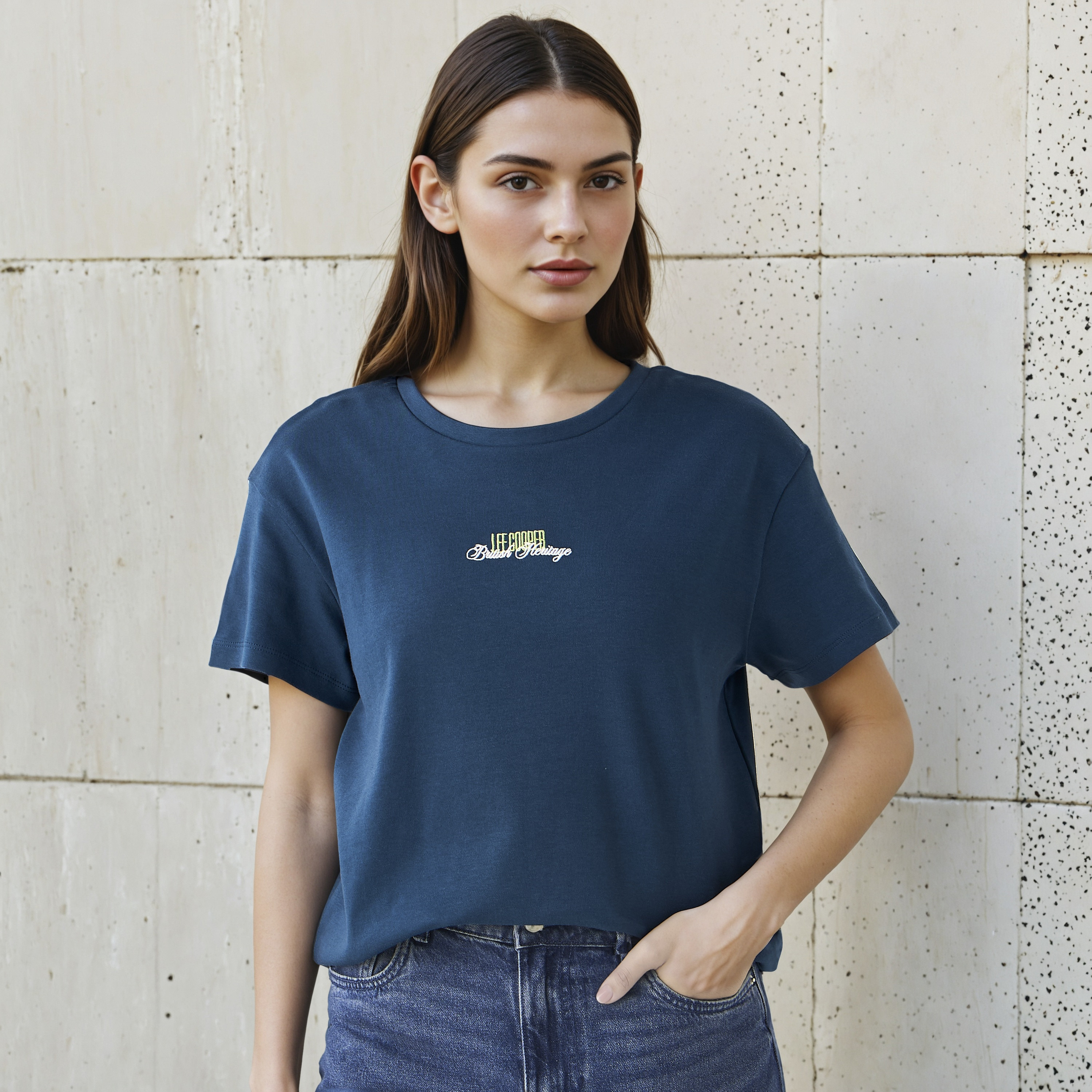 Lee Cooper T-shirt Regular Fit with Logo Print Cotton-women-clothing-tshirts-image-3