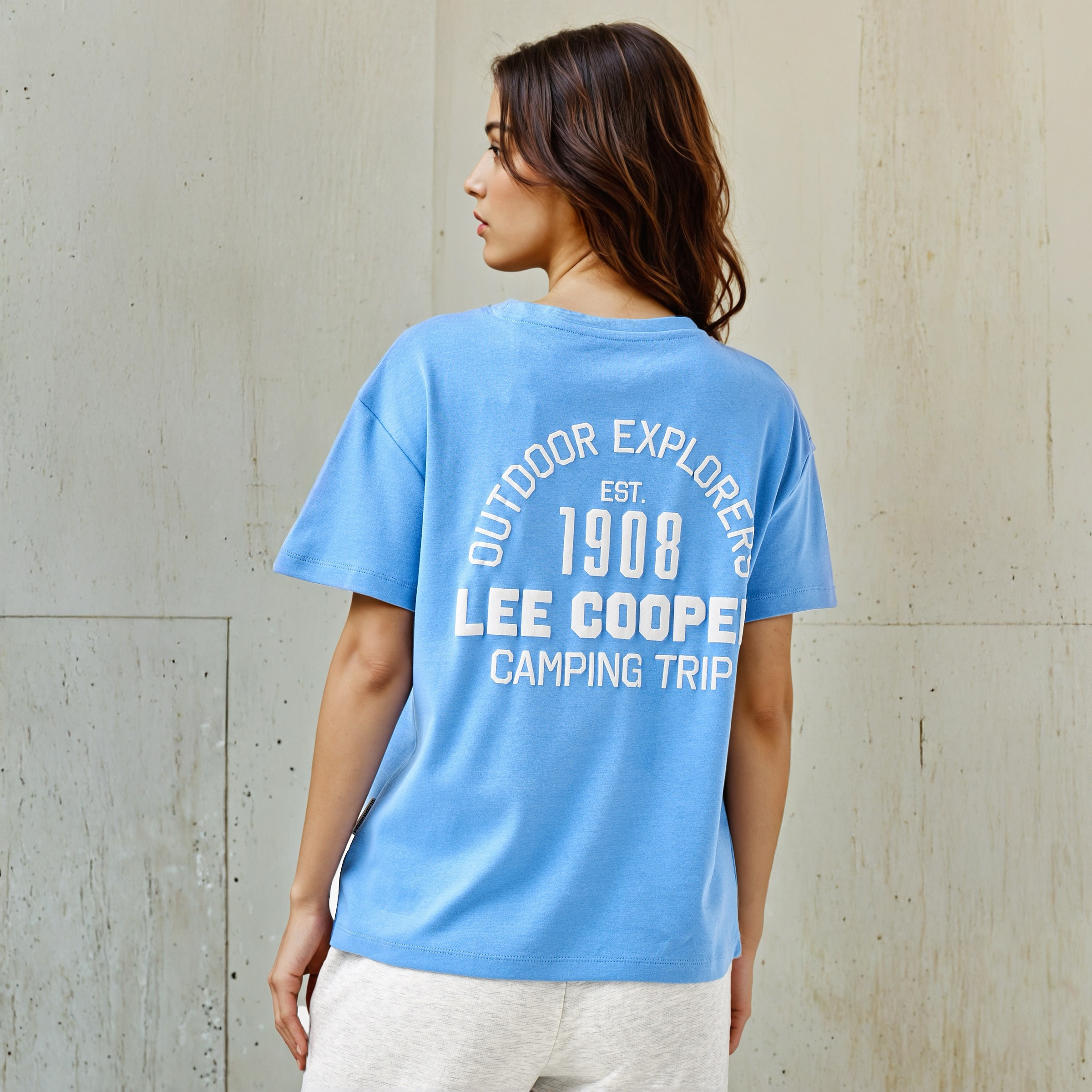 Lee Cooper T-shirt Regular Fit with Logo Print Cotton-women-clothing-tshirts-image-1