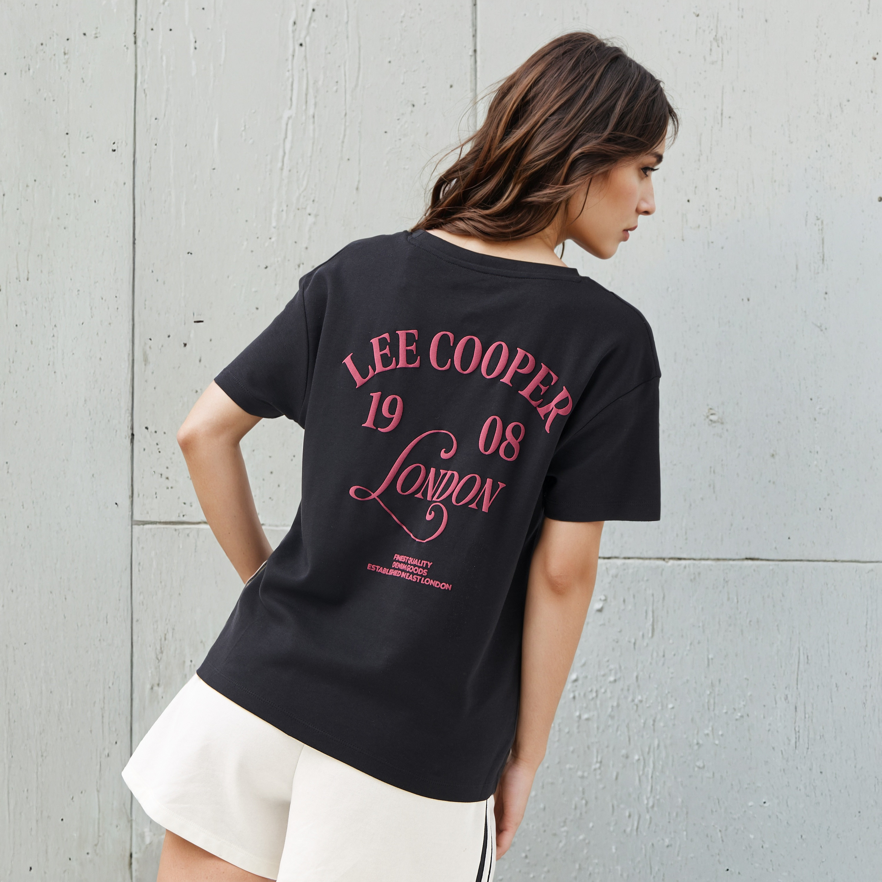 Lee Cooper T-shirt Regular Fit with Logo Print Cotton-women-clothing-tshirts-image-1