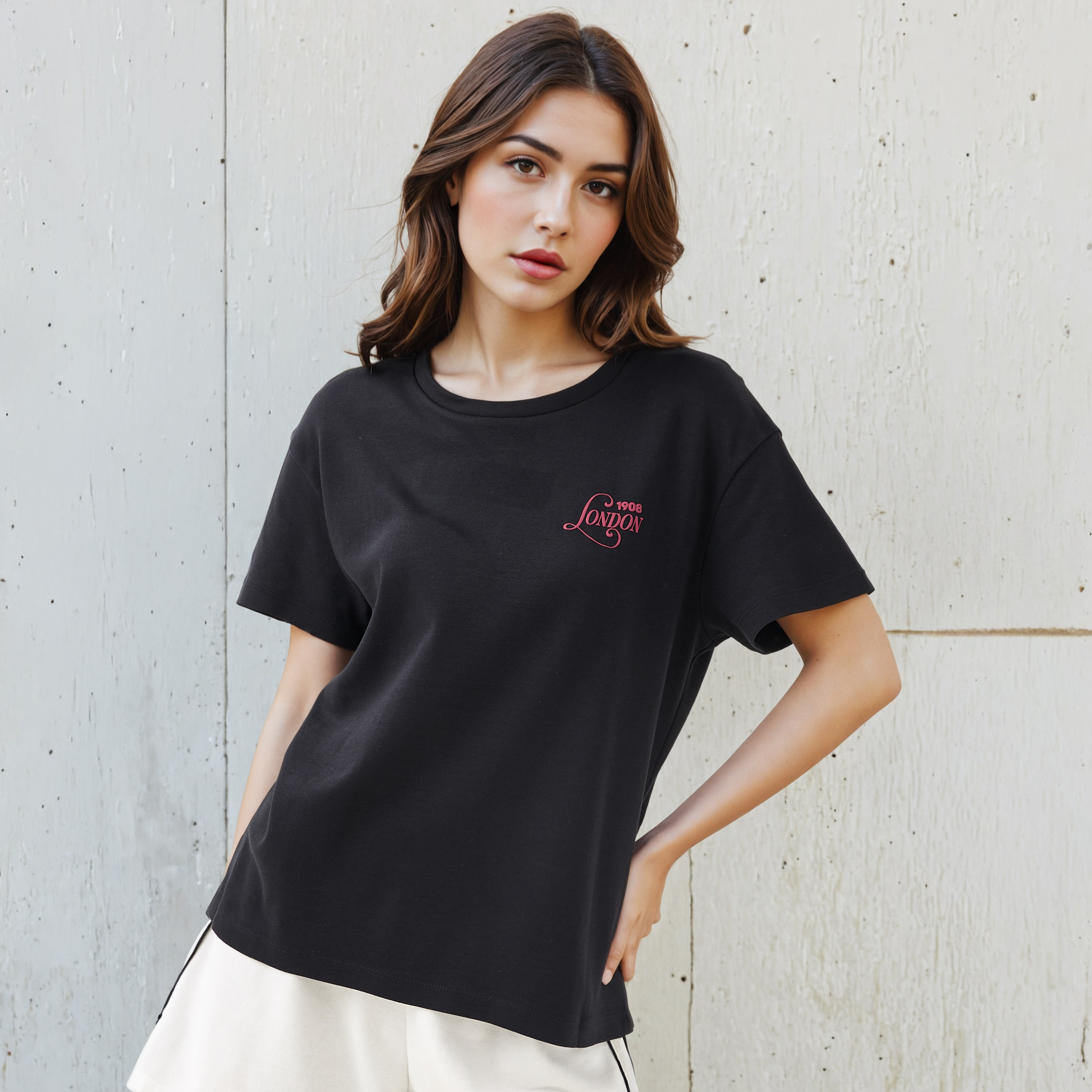 Lee Cooper T-shirt Regular Fit with Logo Print Cotton-women-clothing-tshirts-image-3