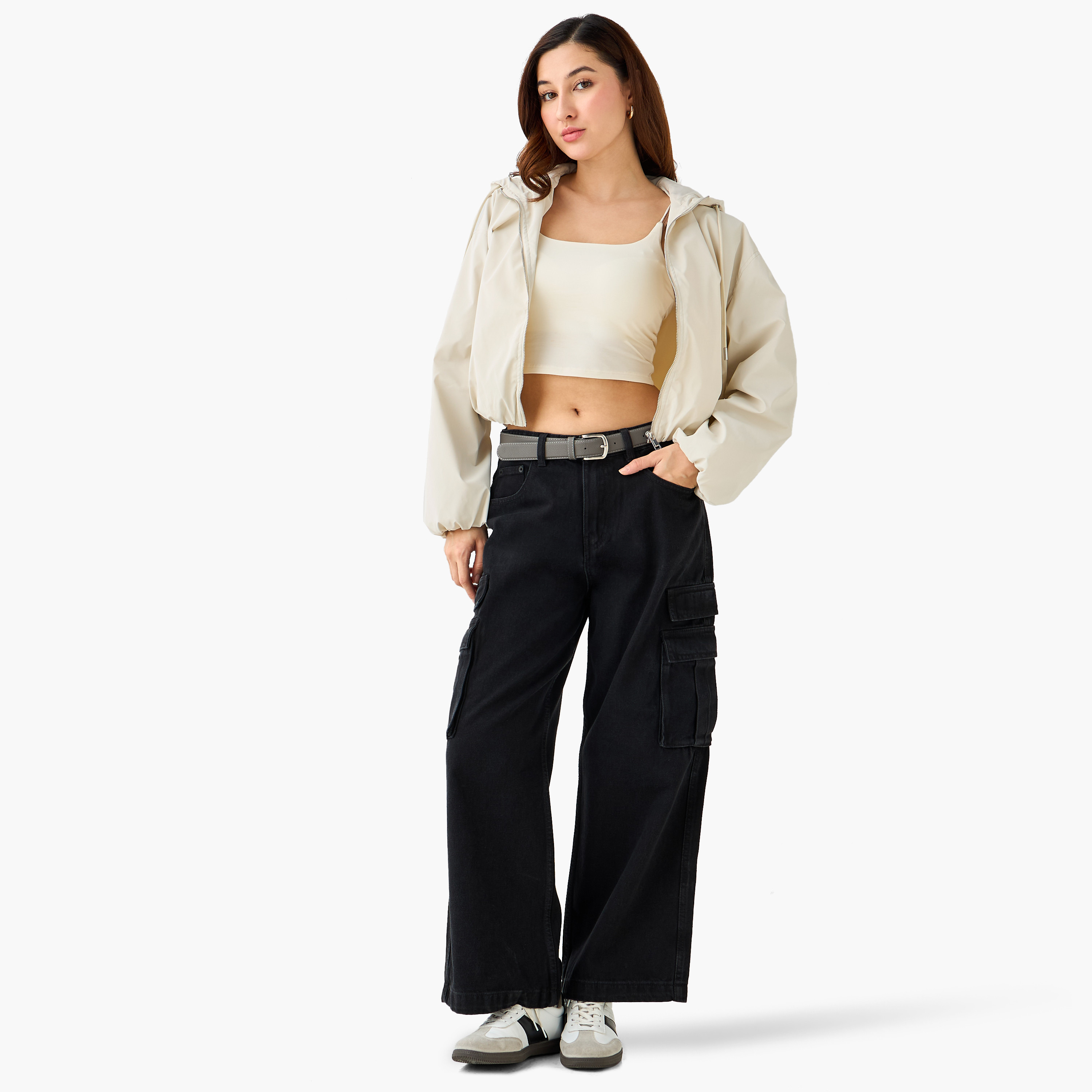 Lee Cooper Cropped Veronica Jacket with Hood-women-winterwear-coatsandjackets-jackets-image-2