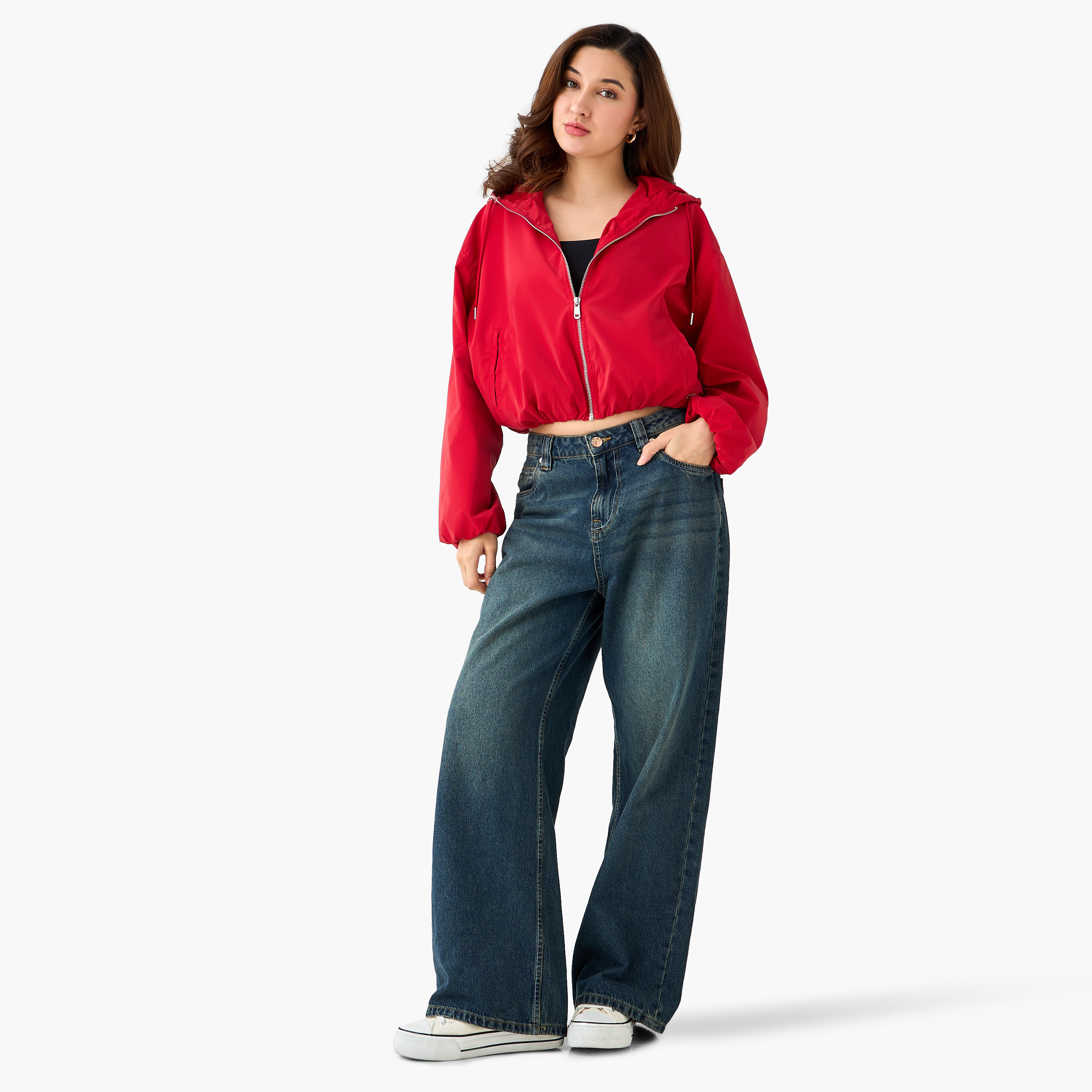 Lee Cooper Cropped Veronica Jacket with Hood-women-winterwear-coatsandjackets-jackets-image-2