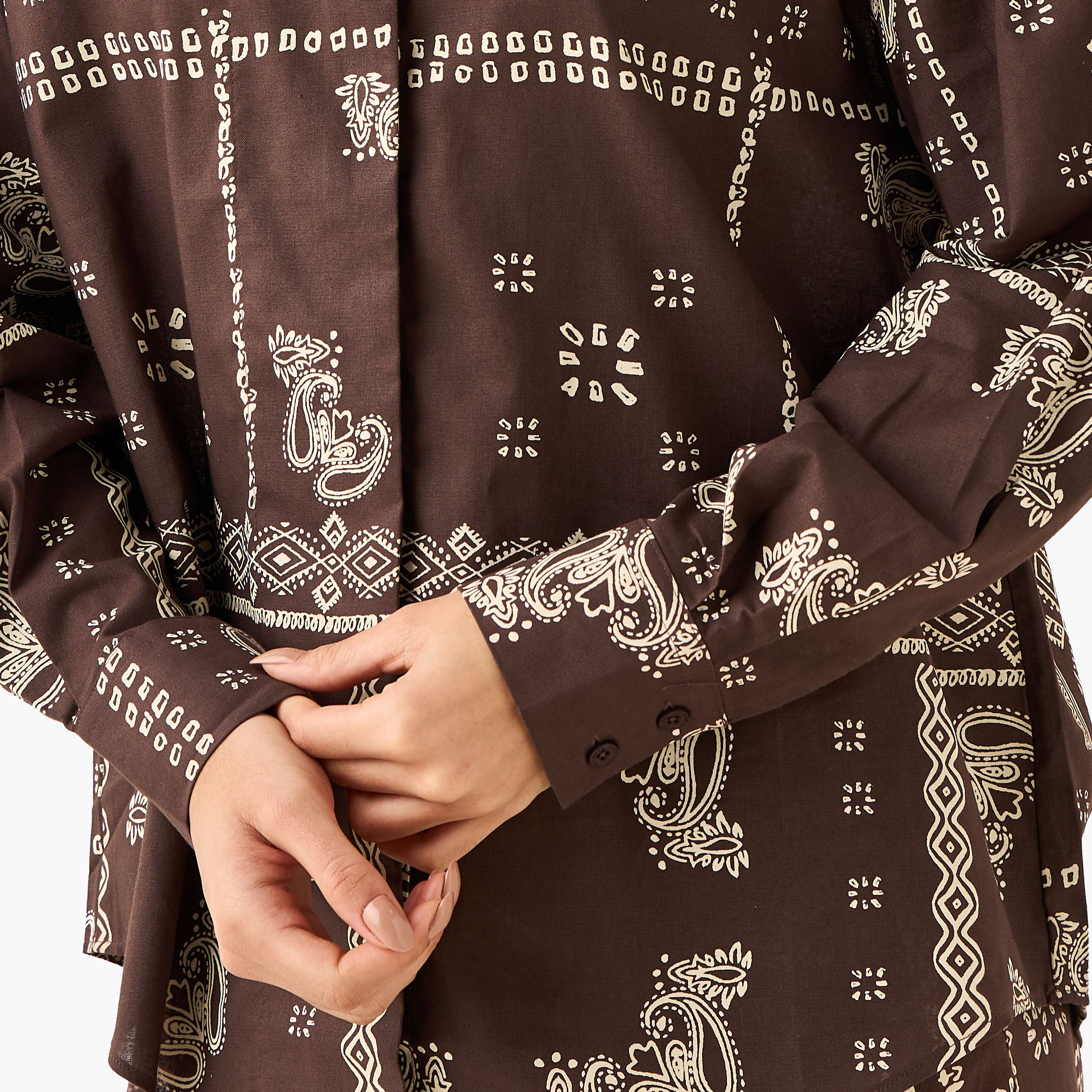 Lee Cooper Linen Blend Shirt with Paisley Print-women-clothing-shirtsandblouses-shirts-image-5