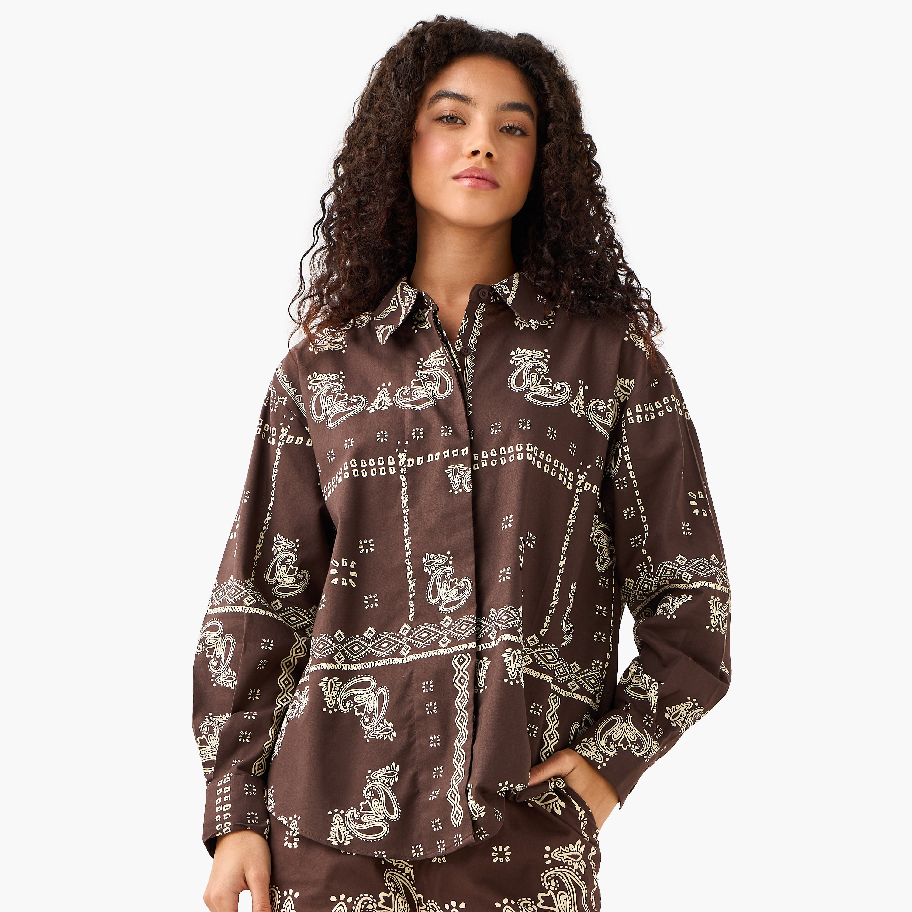 Lee Cooper Linen Blend Shirt with Paisley Print-women-clothing-shirtsandblouses-shirts-image-6
