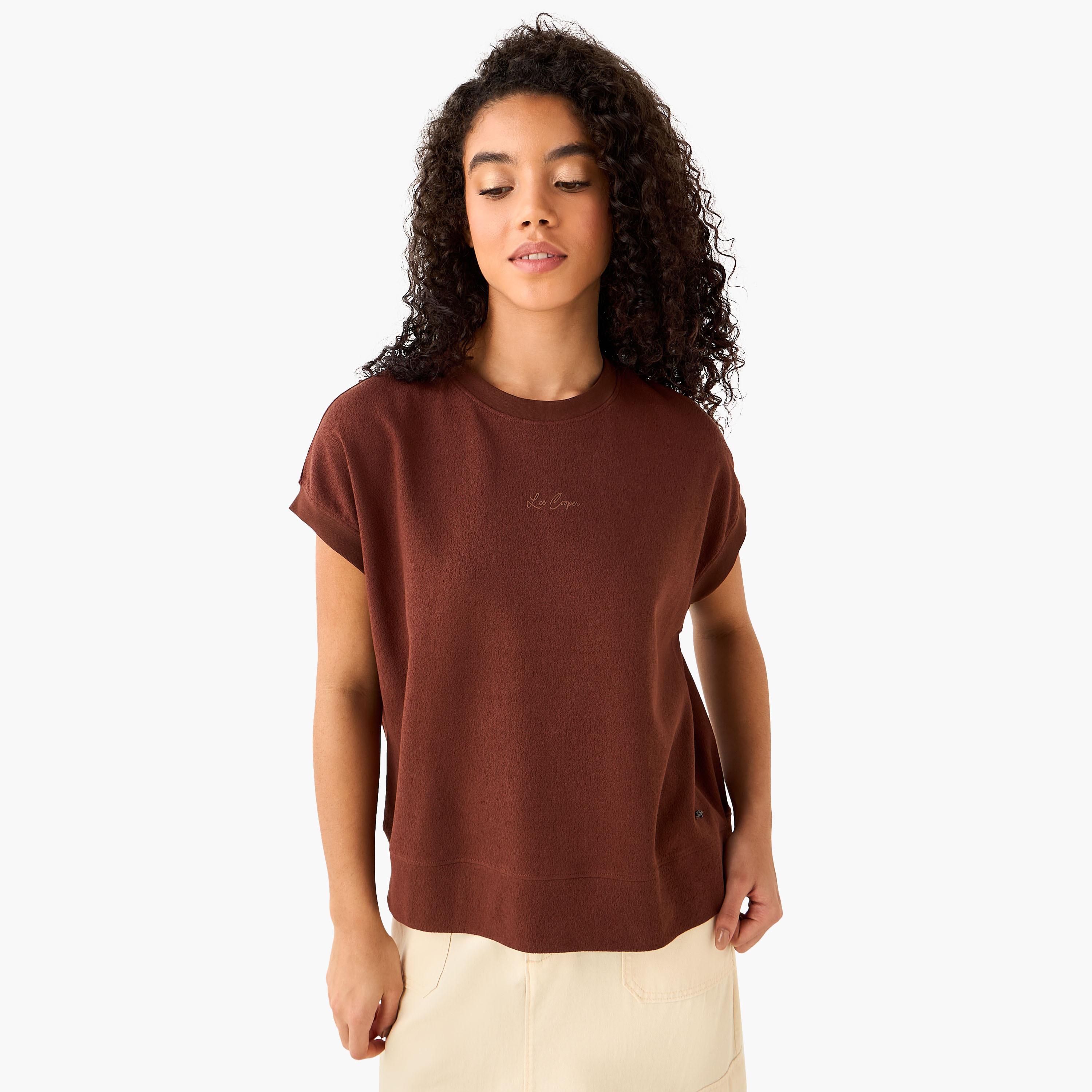 Lee Cooper Top with Textured Design-women-clothing-tshirts-image-5