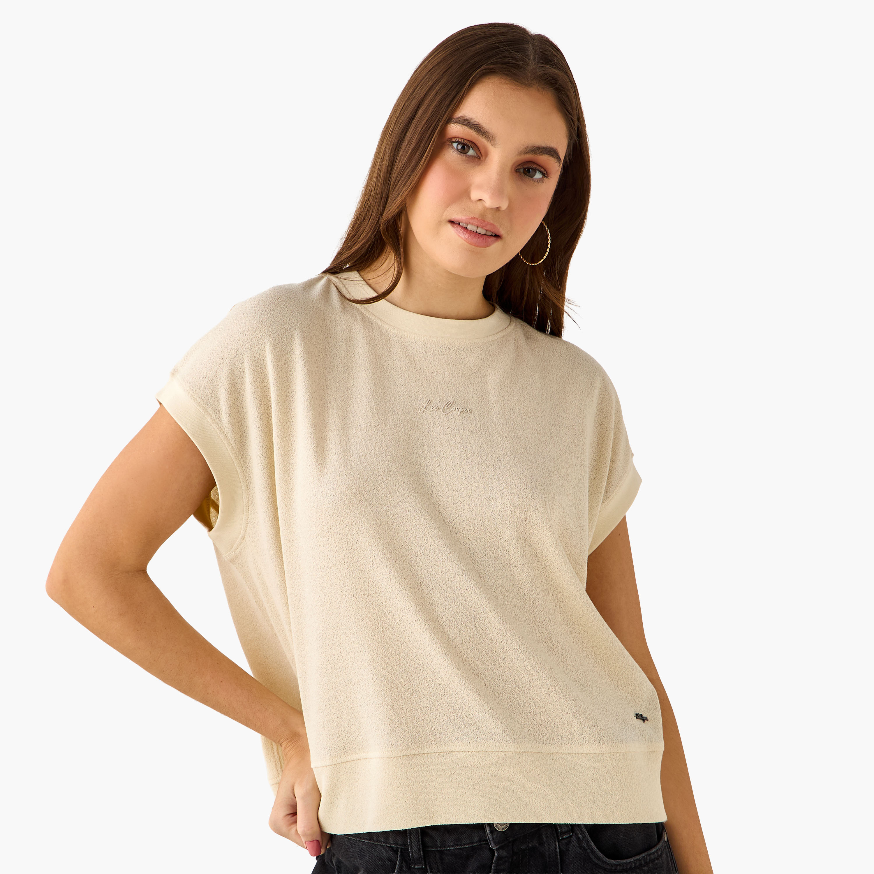 بلوزة بارزة الملمس من لي كوبر-women-clothing-tshirts-image-3